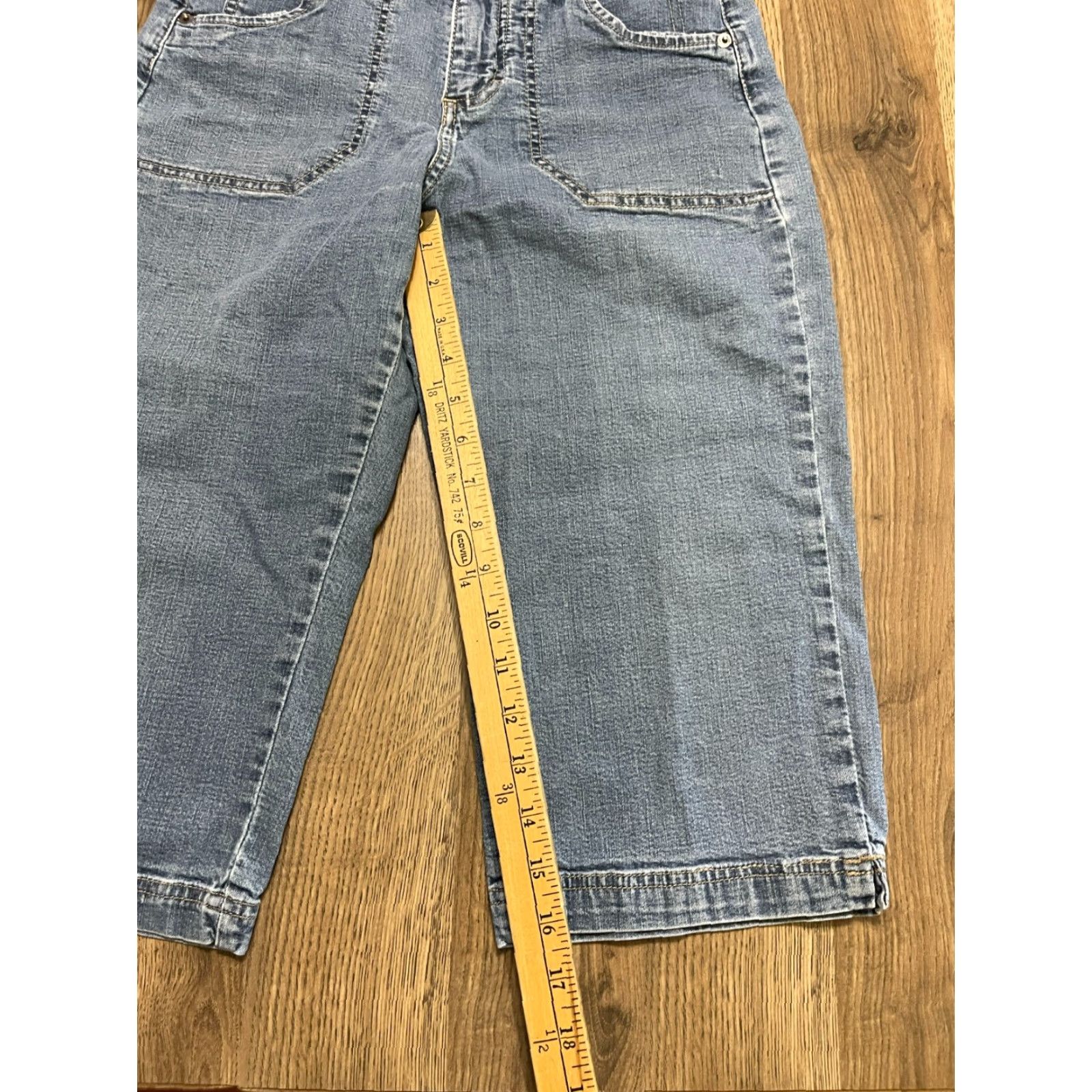 Lee Lee Jeans Women's Size 4P Blue Denim Capris Comfort Waistband Size 27" / US 4 / IT 40 - 7 Thumbnail