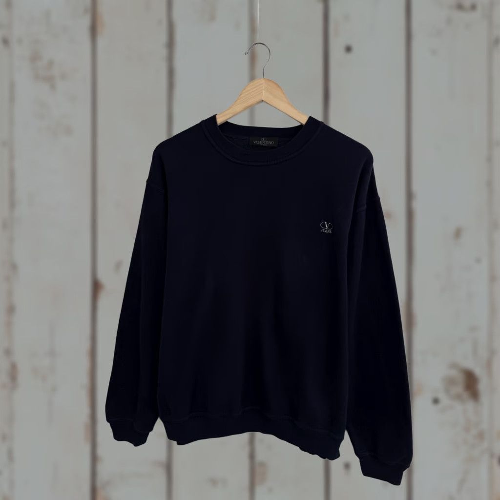 Valentino VINTAGE Valentino Sweatshirt Mens L Dark Blue 90s Y2K Made in Italy Size US L / EU 52-54 / 3 - 1 Thumbnail