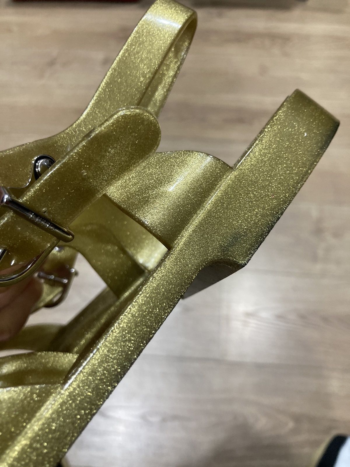 Celine Celine Gold Sandals Size:IT44 Size US 11 / EU 44 - 9 Thumbnail
