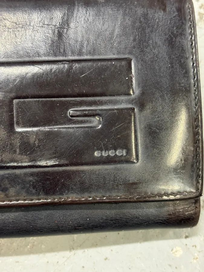 Gucci 2007 Gucci Black Bifold Logo Leather Wallet Size ONE SIZE - 6 Thumbnail