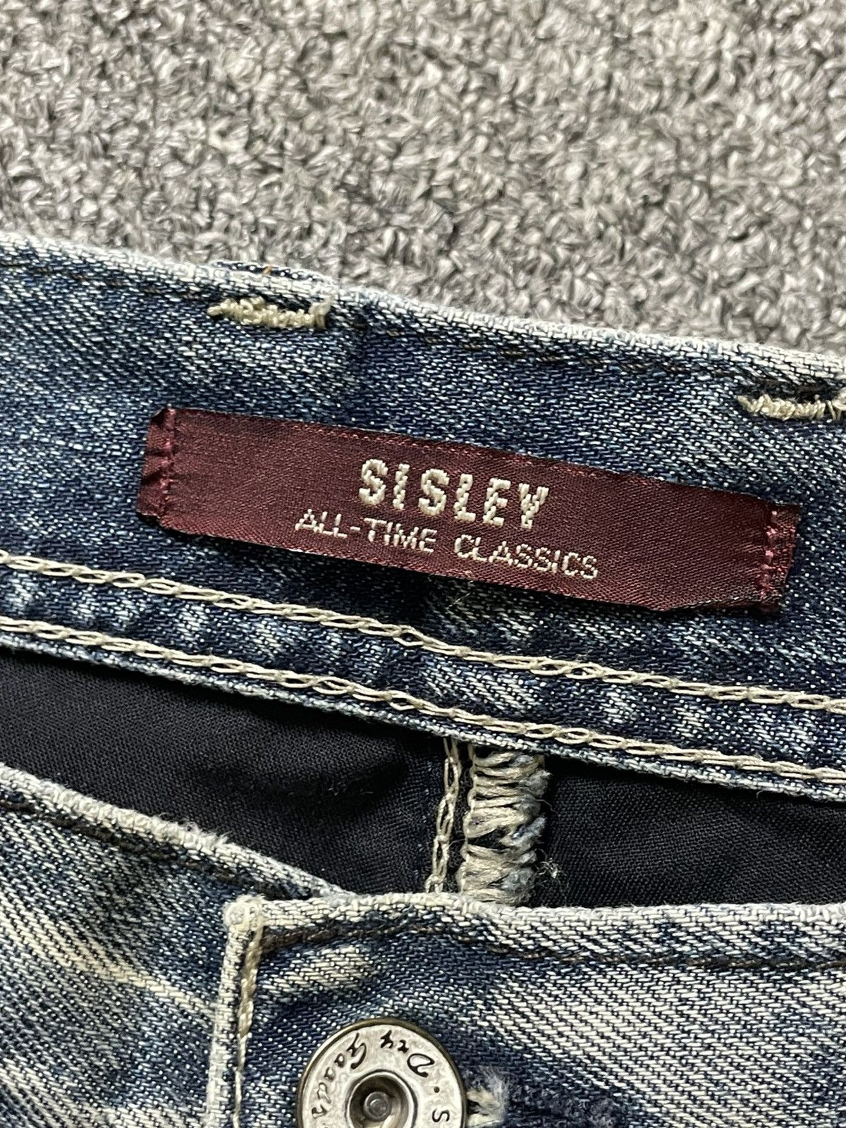 Sisley × Vintage SISLEY Brand Slim Fit Distressed Denim Ripped Jeans (117) Size US 34 / EU 50 - 8 Thumbnail