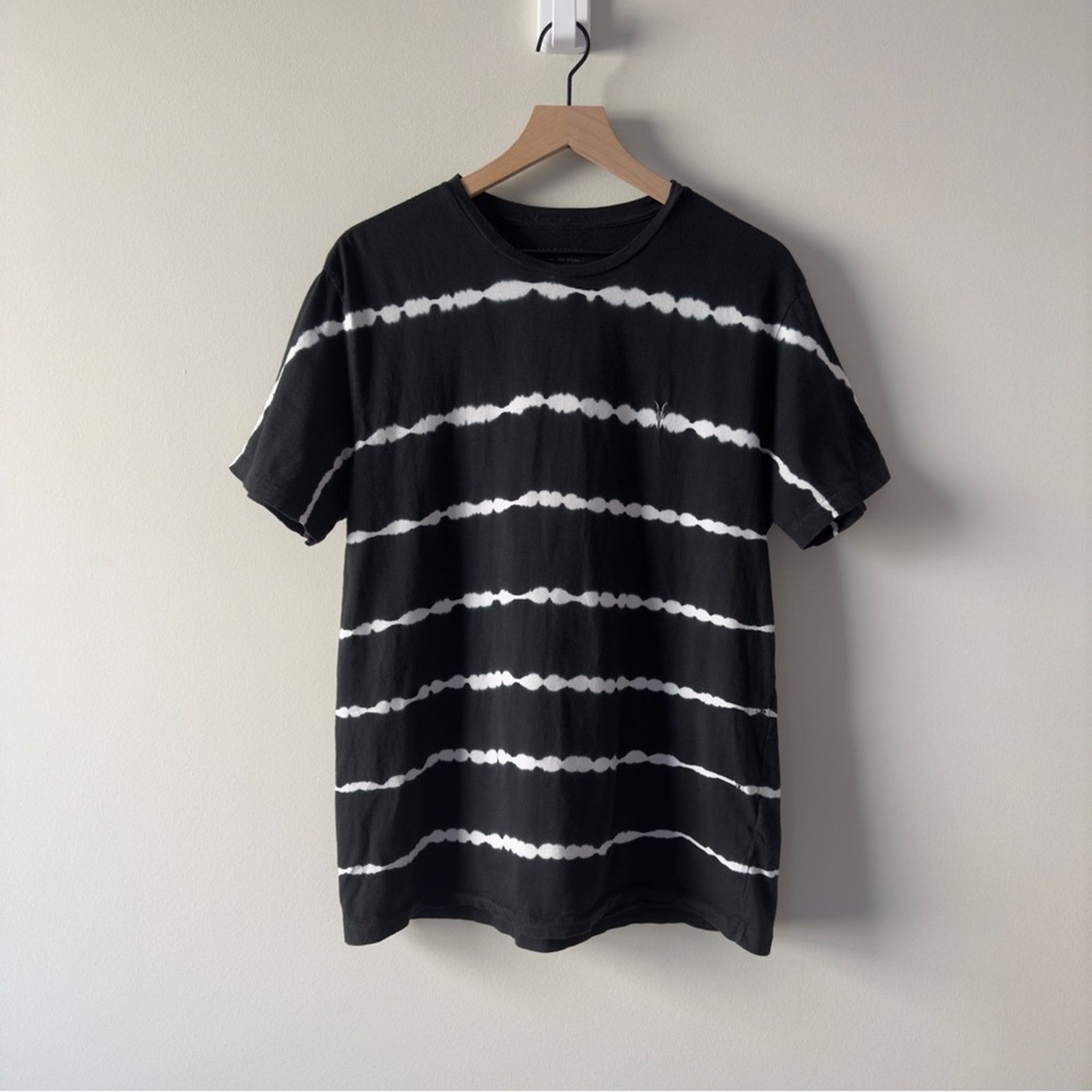 Allsaints All Saints 100% Cotton Black and White Short Sleeve Tee Dye Size US L / EU 52-54 / 3 - 8 Thumbnail