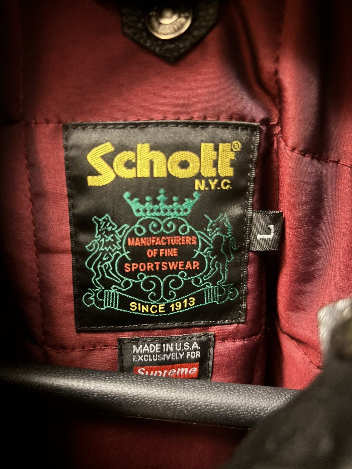 Supreme Supreme Schott Shearling Bomber Jacket (SS26) Black Size US L / EU 52-54 / 3 - 9 Thumbnail