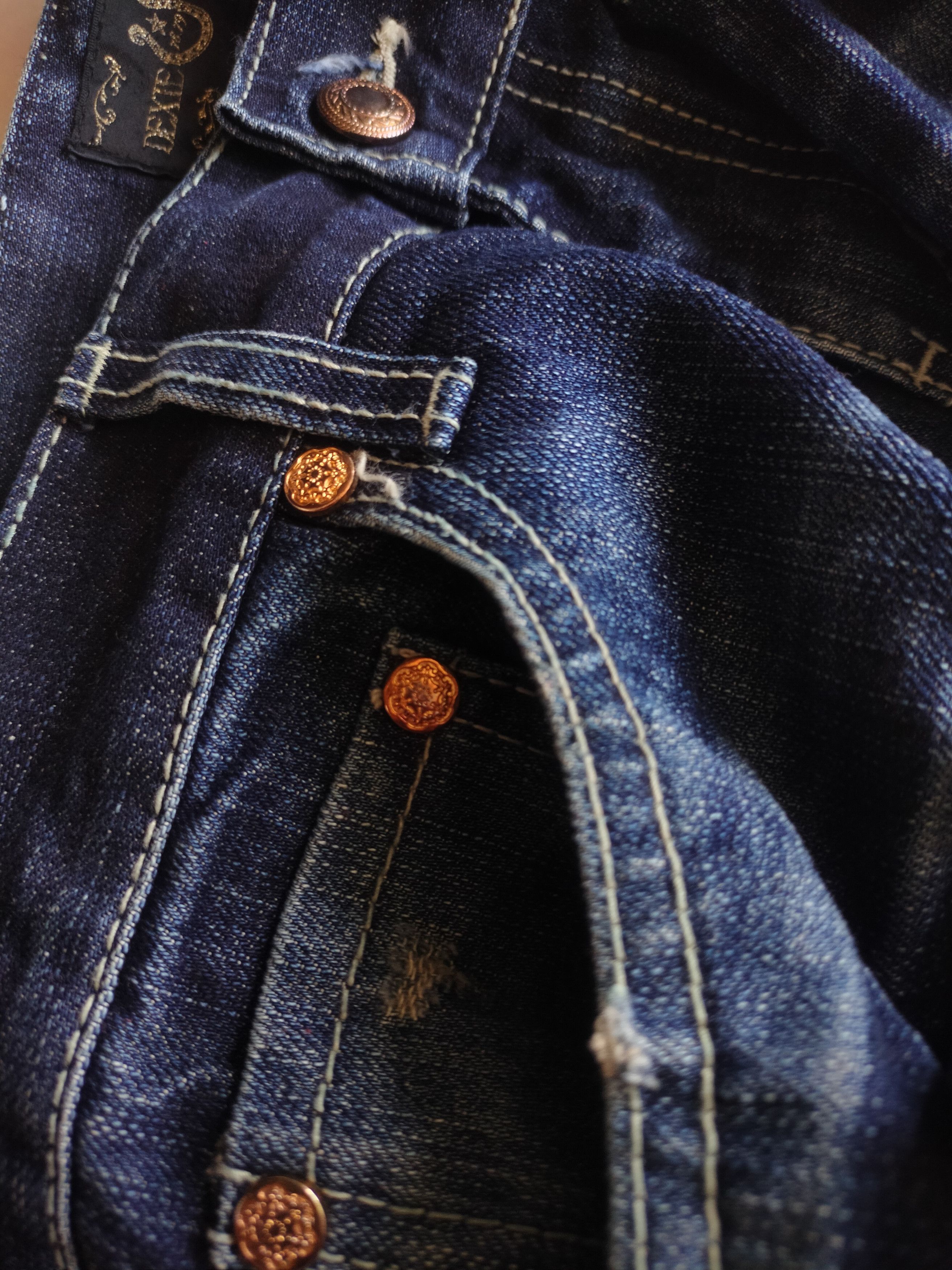 KMRii Flare jeans Dixie dean whisker patched Size US 30 / EU 46 - 9 Thumbnail