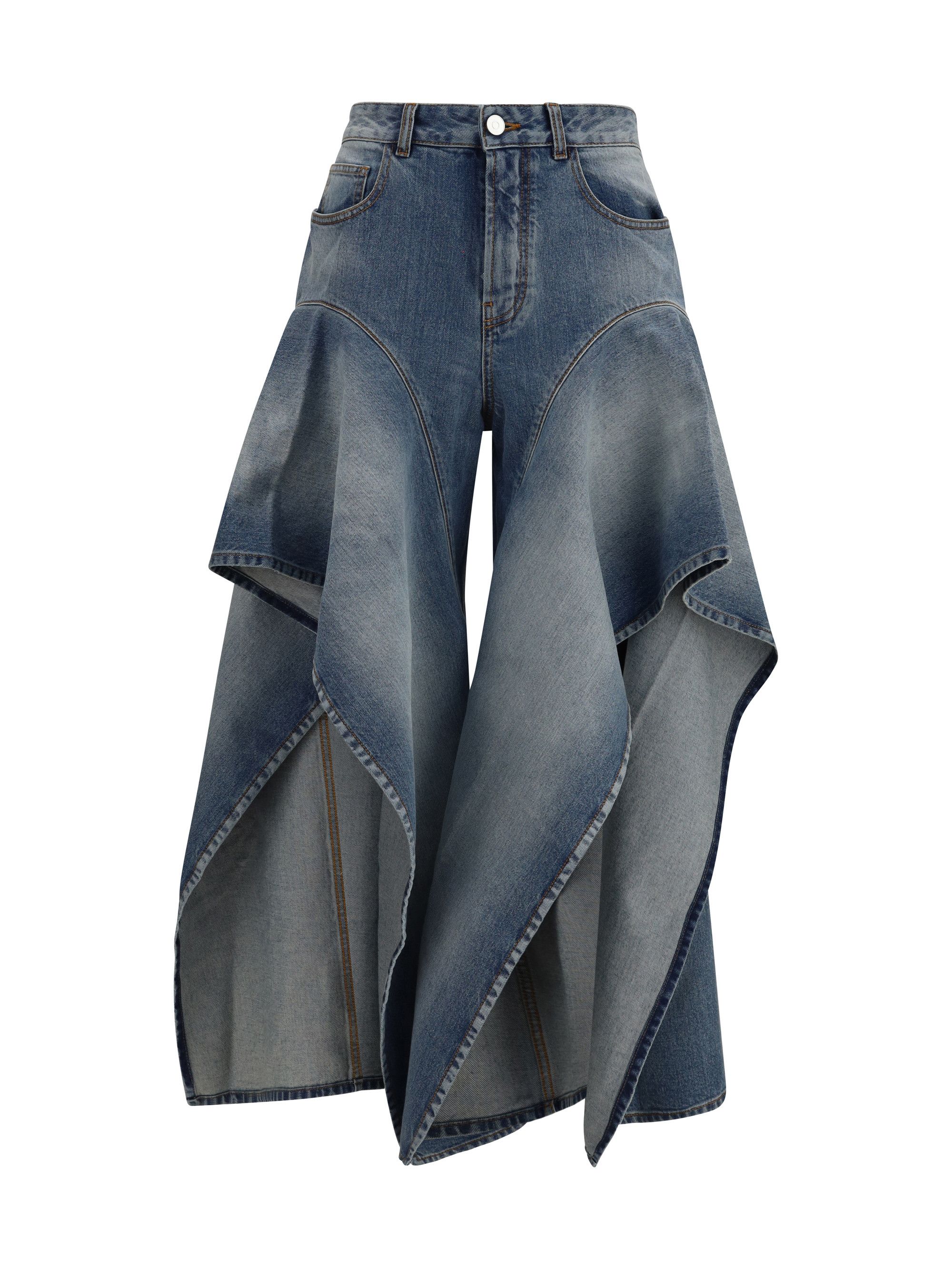 Alaia Faded ruffled Jeans Size 27" / US 4 / IT 40 - 1 Thumbnail