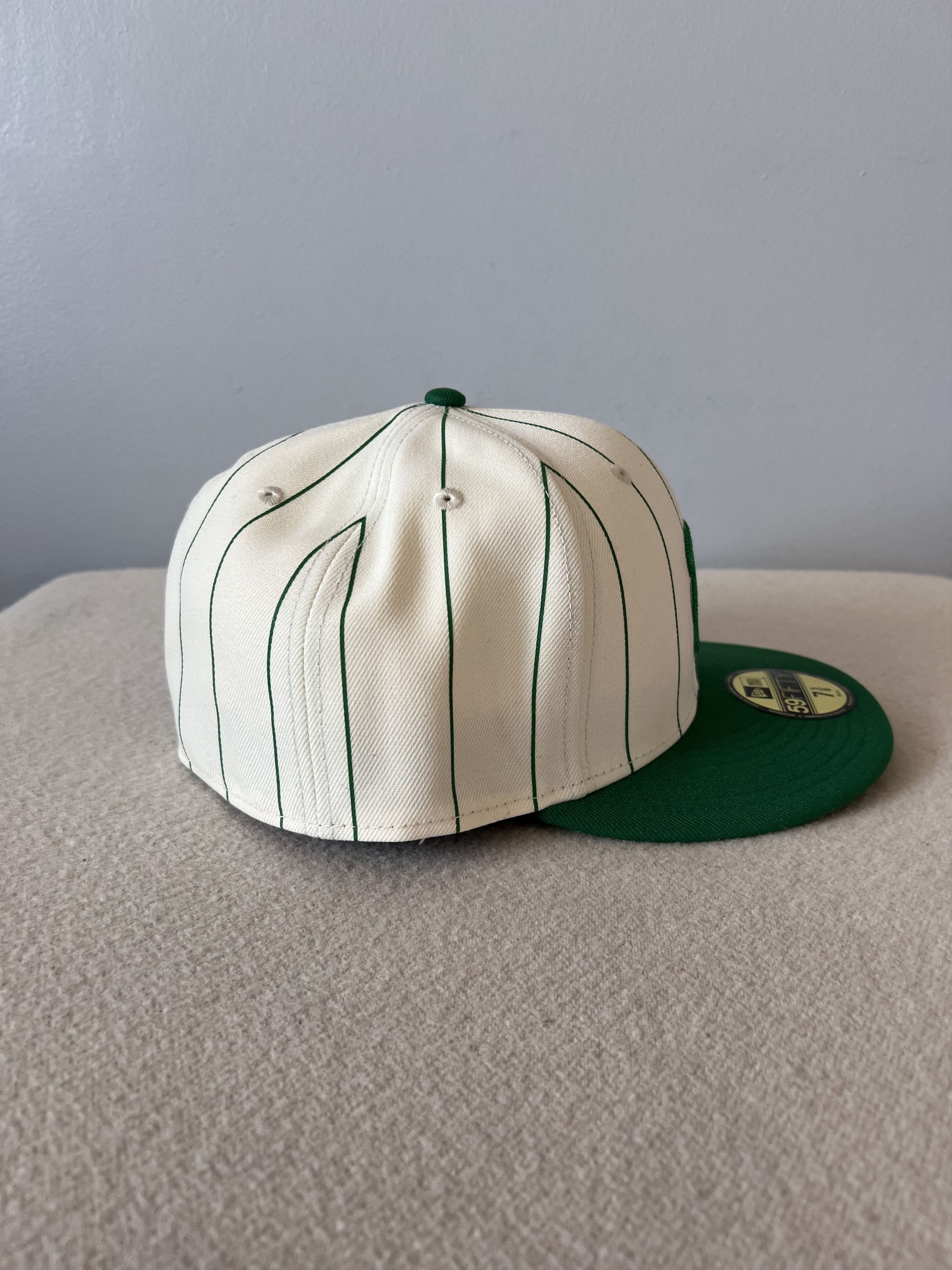 Golf le Fleur × New Era 7 5/8 Golf le Fleur New Era Striped F* Fitted Hat in Green Size ONE SIZE - 3 Thumbnail