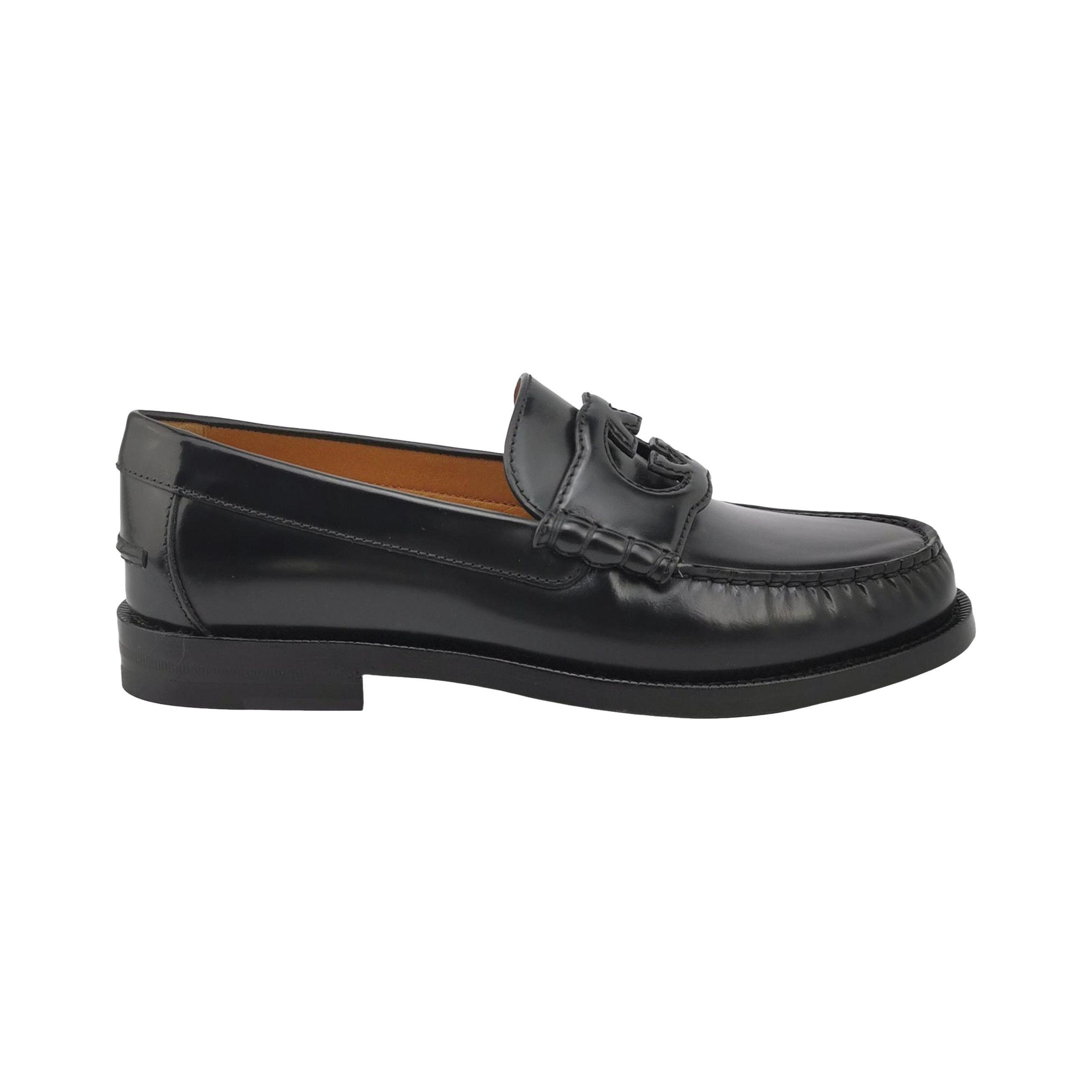 Gucci Gucci Interlocking G Logo Leather Loafers EU 39 Size US 6 / EU 39 - 1 Thumbnail