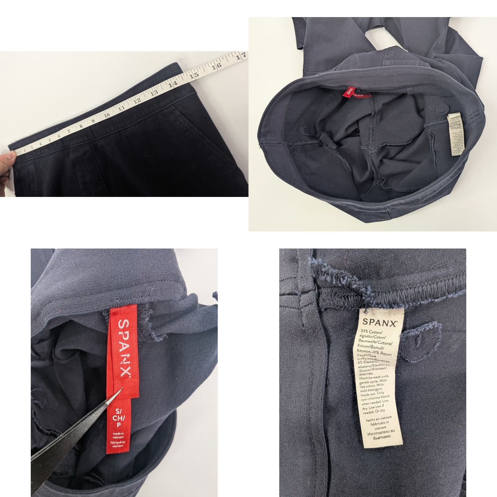 Spanx Spanx Polished Kick Flare Pants Ankle Black Pull On Wide Leg Womens Small Size 28" / US 6 / IT 42 - 8 Thumbnail