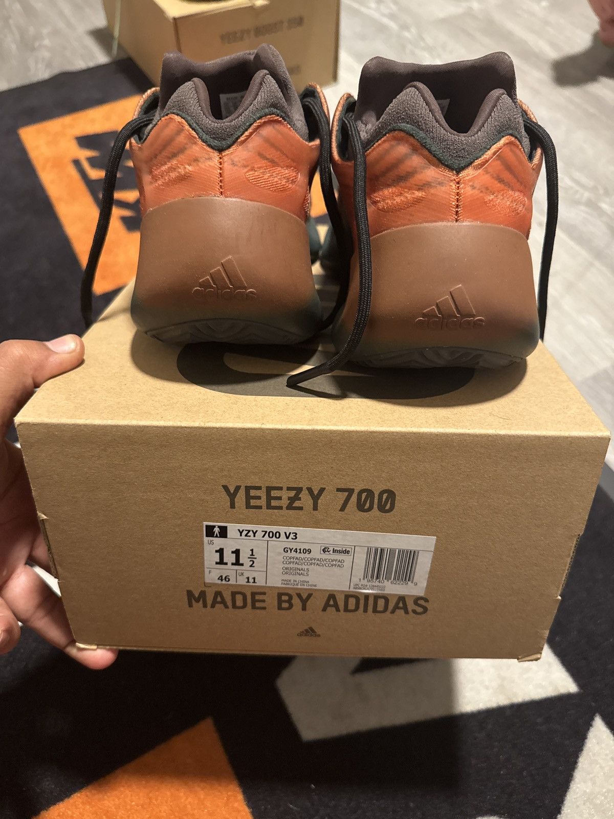 Adidas Yeezy 700 v3 “copper” Size US 11.5 / EU 44-45 - 7 Thumbnail
