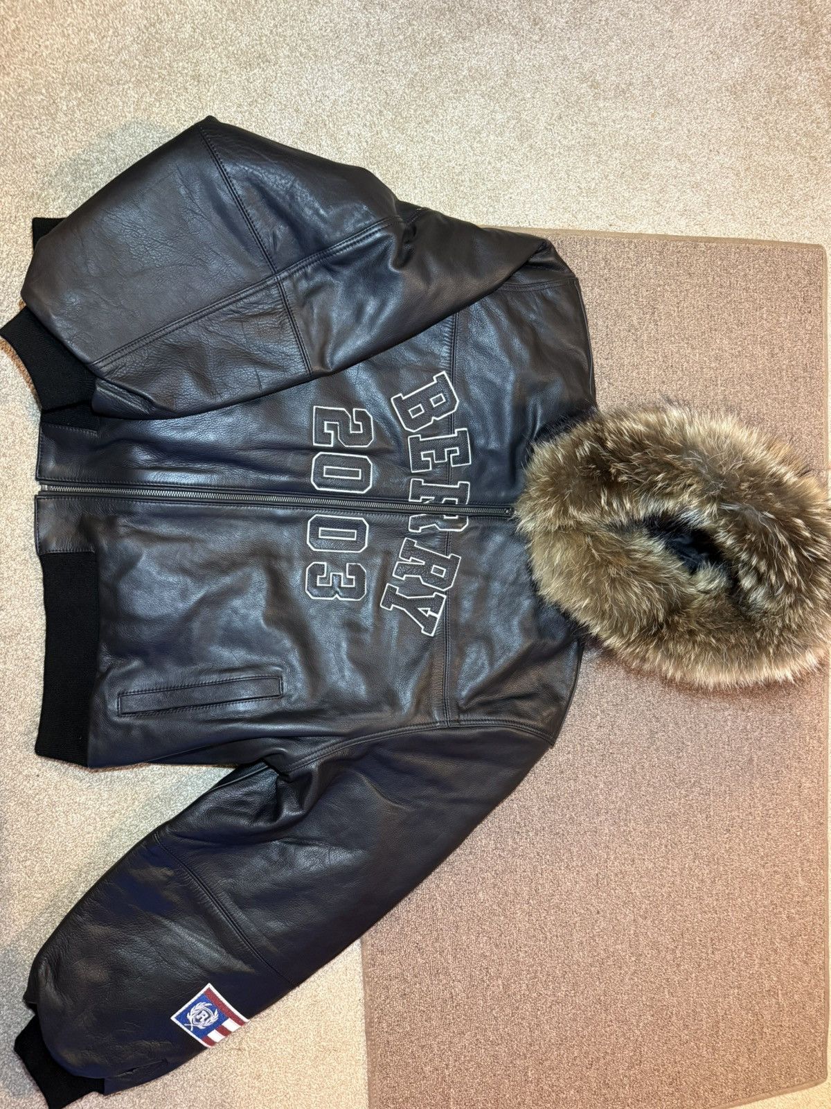 The GV Gallery BERRY FUR LEATHER JACKET Size US XL / EU 56 / 4 - 3 Thumbnail