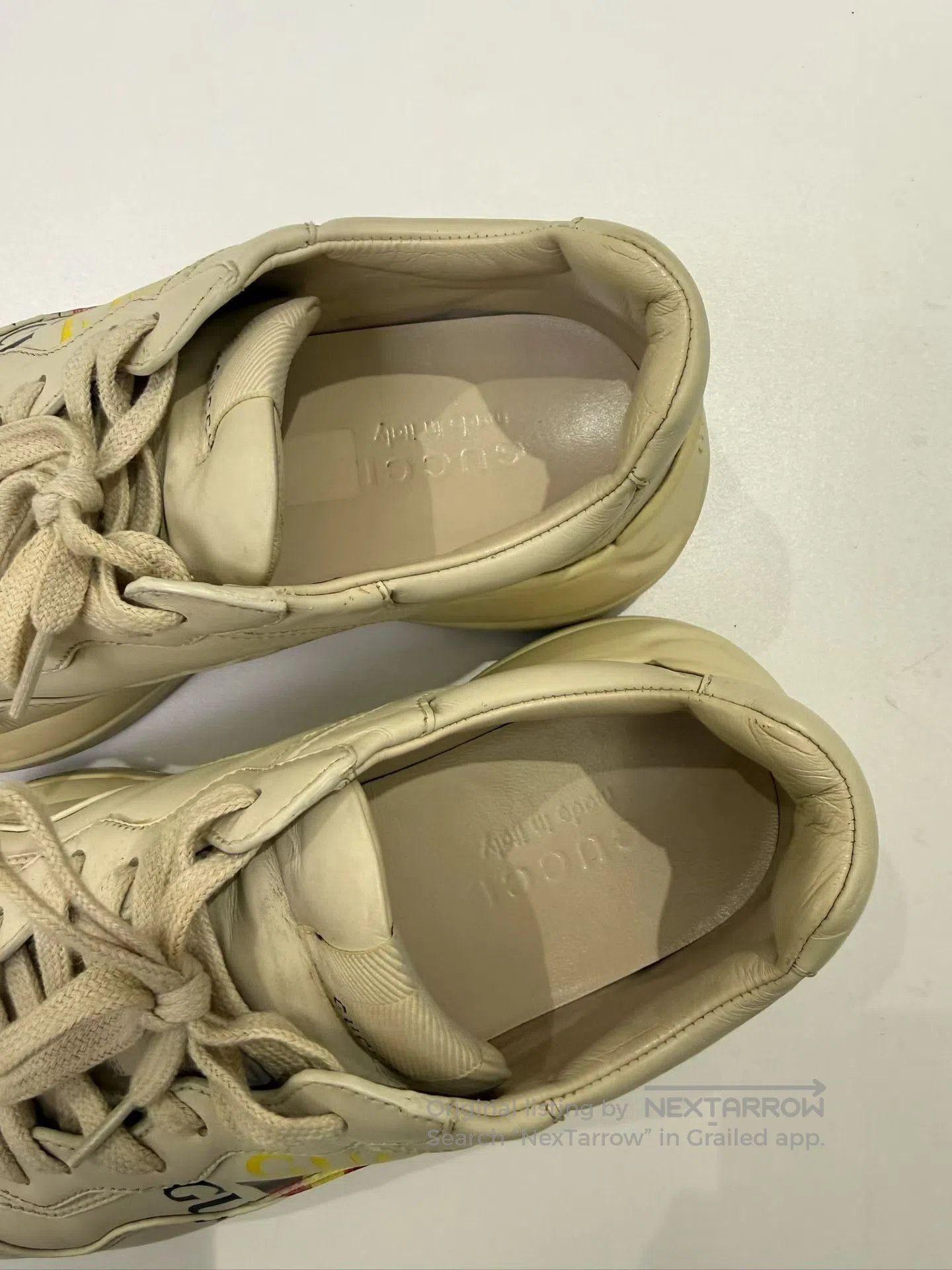Gucci Guicci White Vintage Square Logo Dad Shoes| Size US 6 / EU 39 - 3 Thumbnail