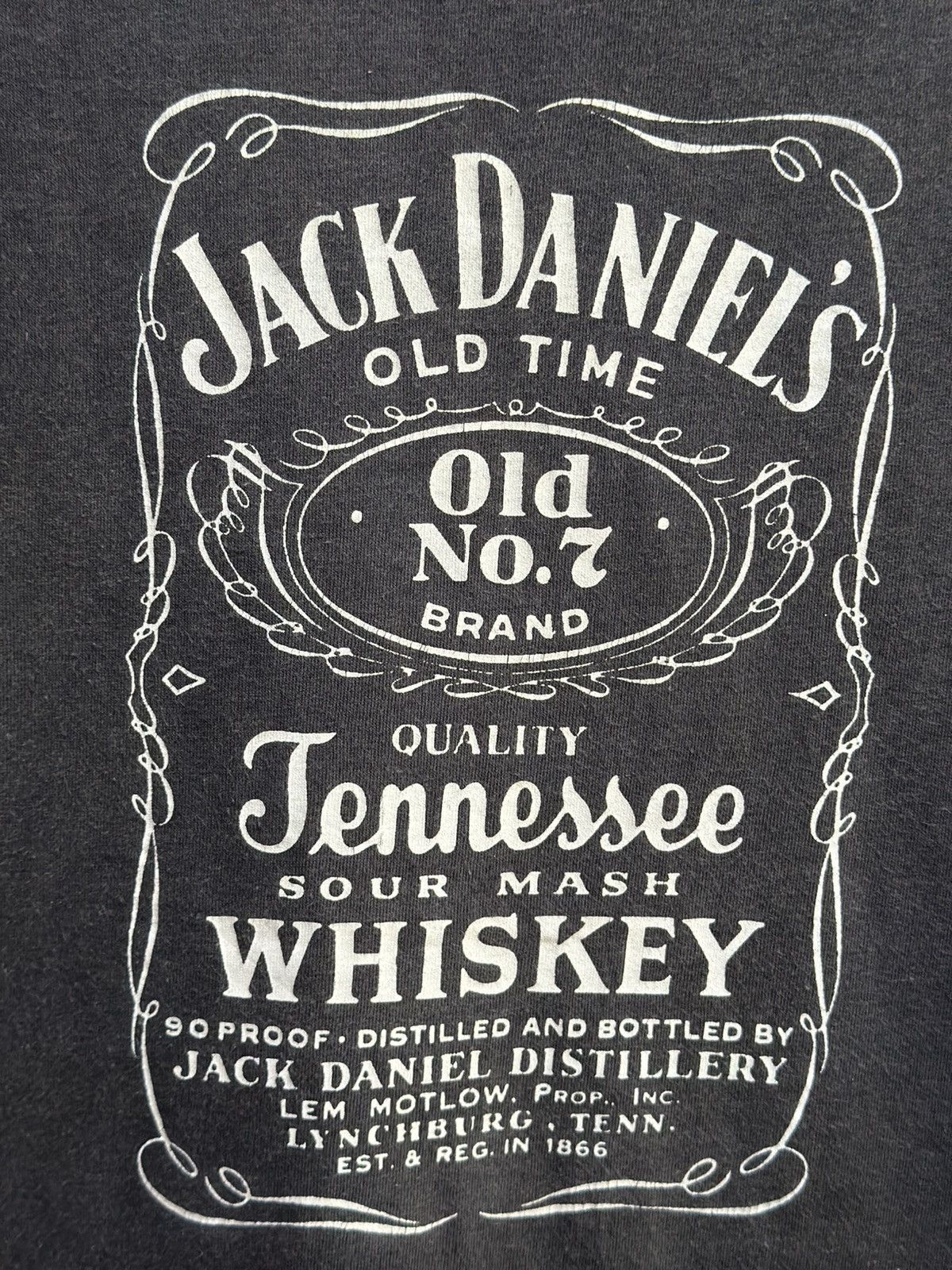 Vintage Thrashed Vintage 80s Jack Daniel’s Old No 7 Brand Faded Tee Size US M / EU 48-50 / 2 - 2 Thumbnail