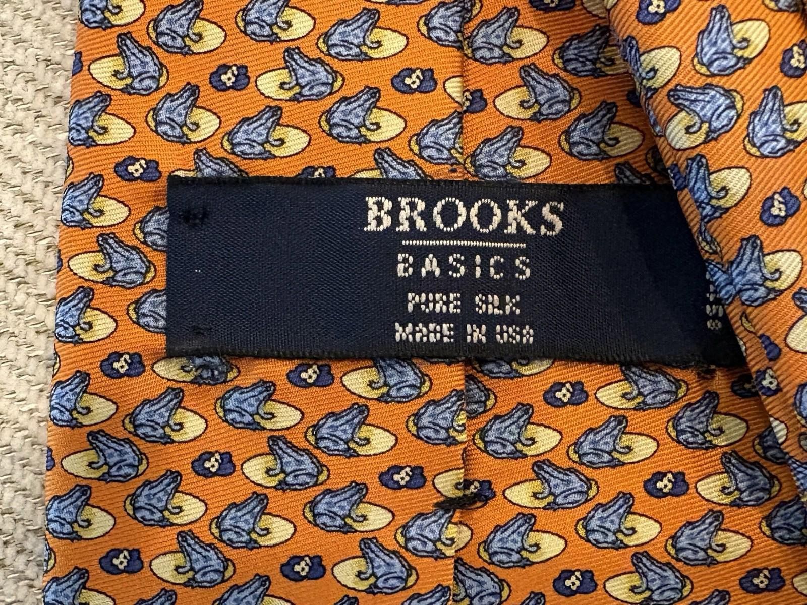 Brooks Brothers Lot of 2 100% Silk Brooks Brothers Made in USA Animal Prints Size ONE SIZE - 4 Thumbnail