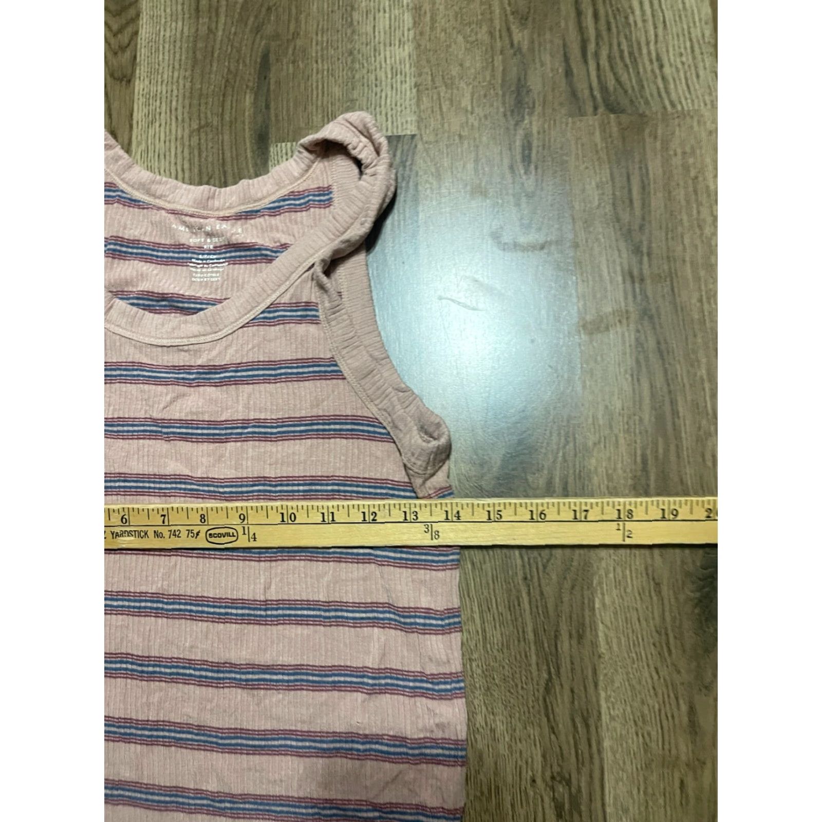 American Eagle Outfitters American Eagle Outfitters Tank Top Women Small Blue Red Striped Rib Casual Size S / US 4 / IT 40 - 3 Thumbnail