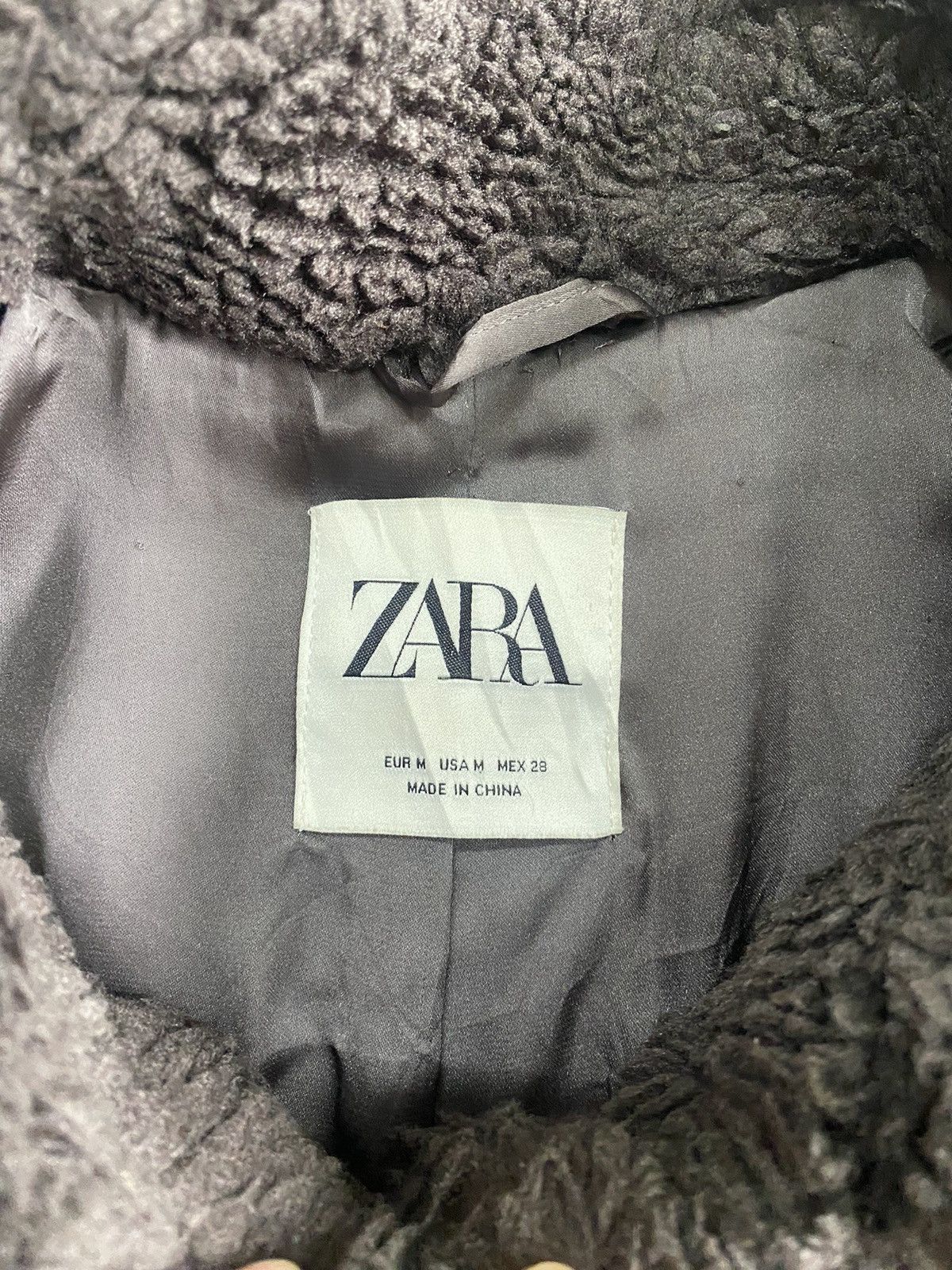 Designer × Zara ZARA FLEECE CROP JACKET BOXY HAIRY FLUFFY MOHAIR Size M / US 6-8 / IT 42-44 - 5 Thumbnail