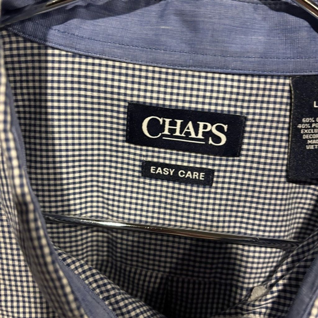 Chaps Chaps Men's Blue Checkered Shirt Size US L / EU 52-54 / 3 - 3 Thumbnail