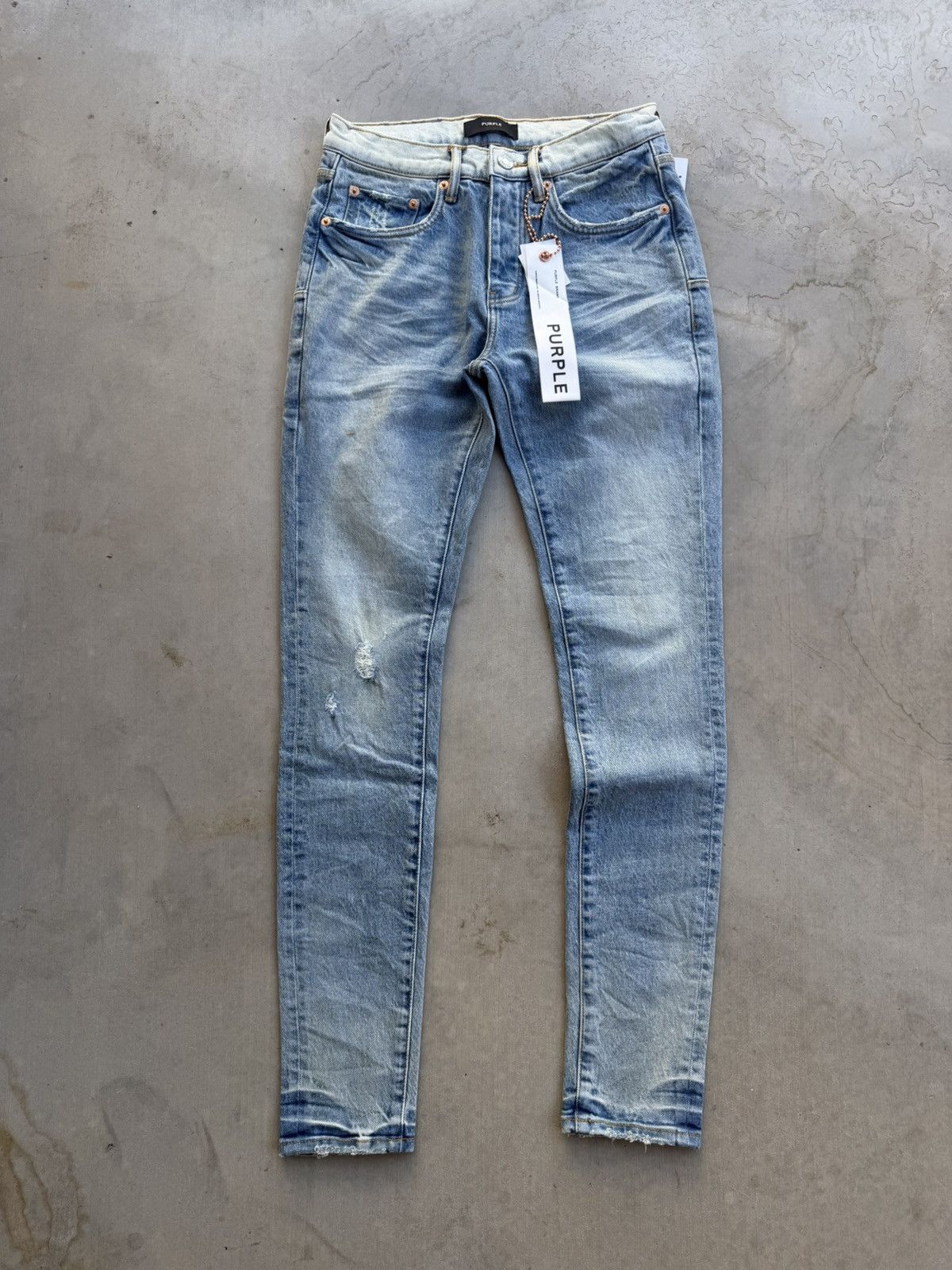 Purple Brand Purple Brand P001 Skinny Basalt Jeans Light Indigo 28 Waist Size US 28 / EU 44 - 1 Thumbnail