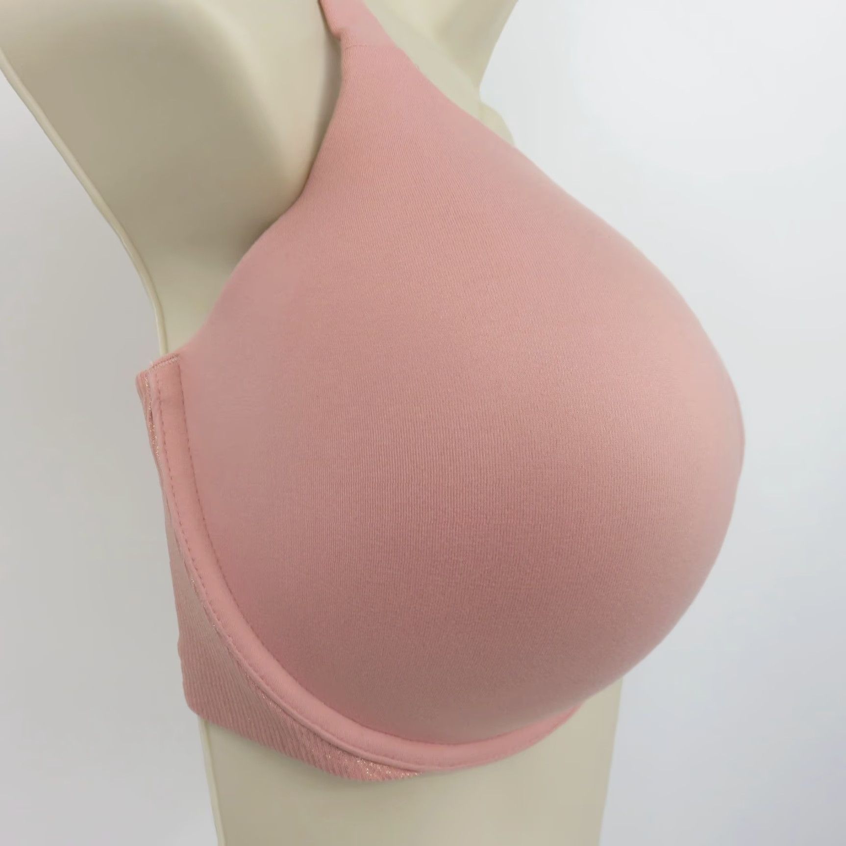 Victoria's Secret Viktorias Secret Body by Victoria Perfect Shape Bra Pink Shimmer 40DD Underwire T-Shirt Bra Womens DD Plus Size Size ONE SIZE - 2 Thumbnail