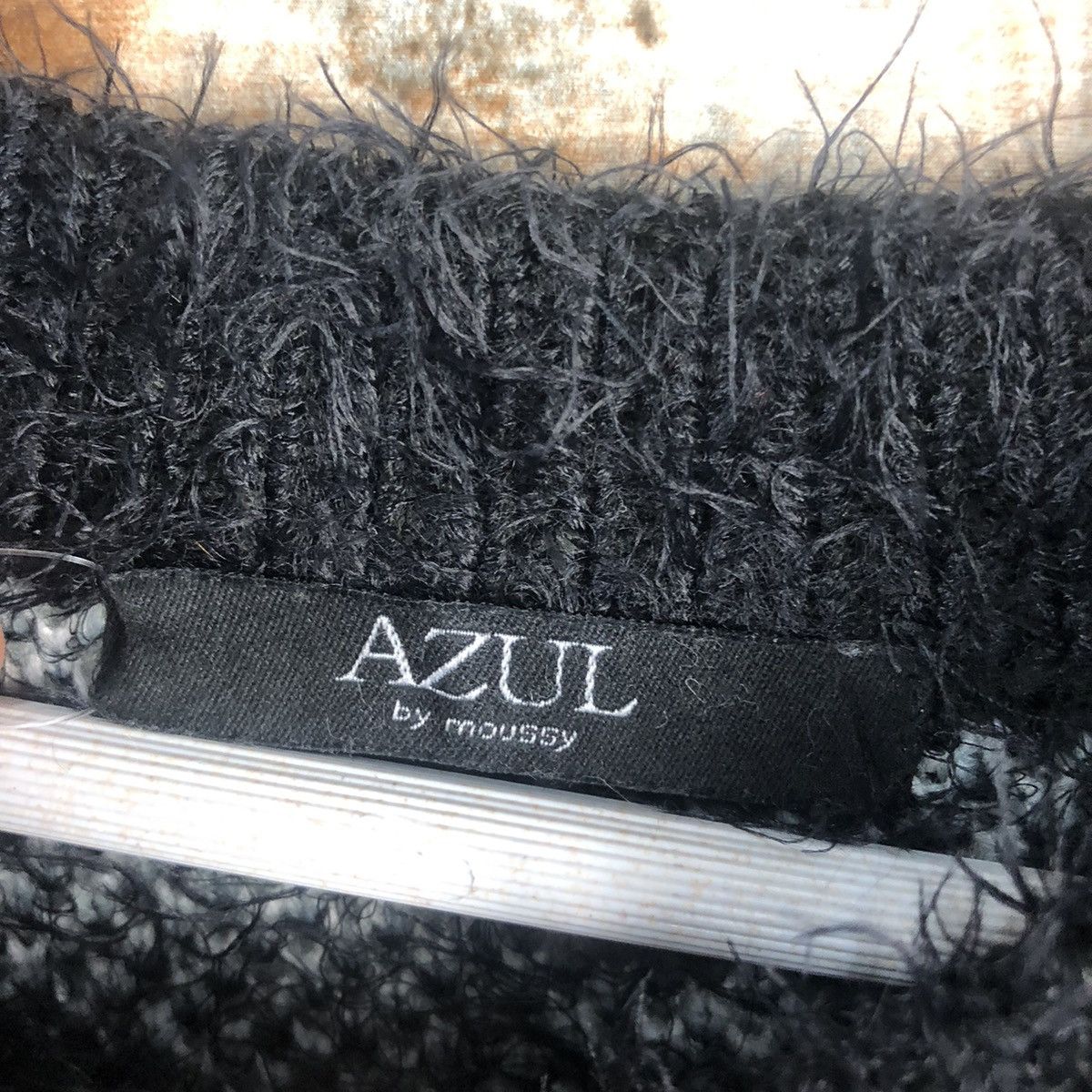 Homespun Knitwear × Japanese Brand DL Azul Black mohair shaggy fur Knitwear #C348 Size US M / EU 48-50 / 2 - 10 Thumbnail