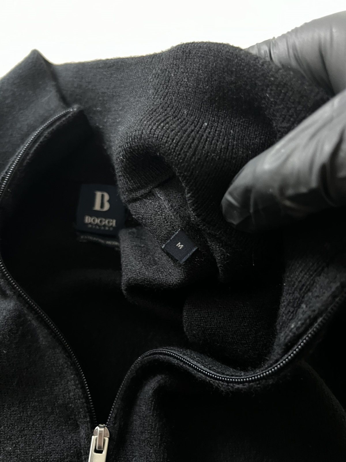 Boggi Boggi Milano Men’s Black Wool Crewneck Jumper Medium Size US M / EU 48-50 / 2 - 14 Thumbnail