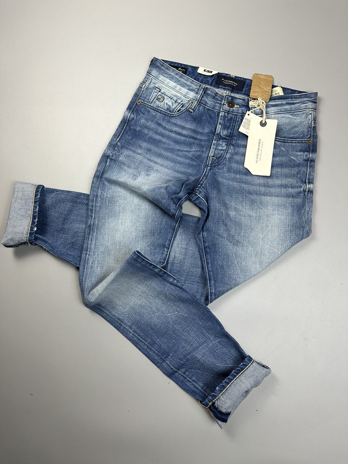 Scotch & Soda Scotch&Soda Skinny Fit Wash Blue Jeans Size US 28 / EU 44 - 1 Thumbnail