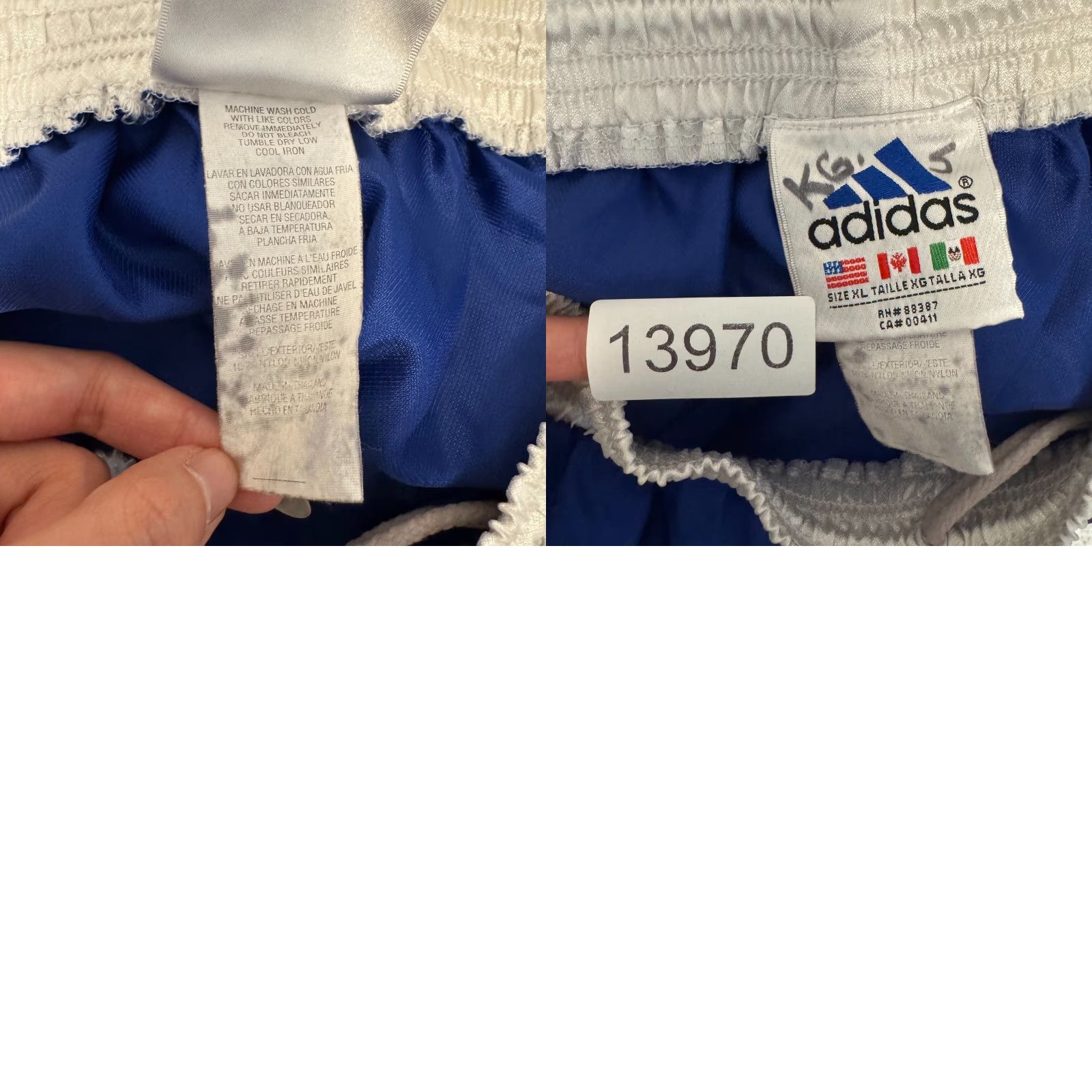 Adidas VINTAGE Adidas Soccer Shorts XS Boys Girls Royal Blue Sporty Stripe Y2K Cyber Grunge Size 26" / US 2 / IT 38 - 8 Thumbnail