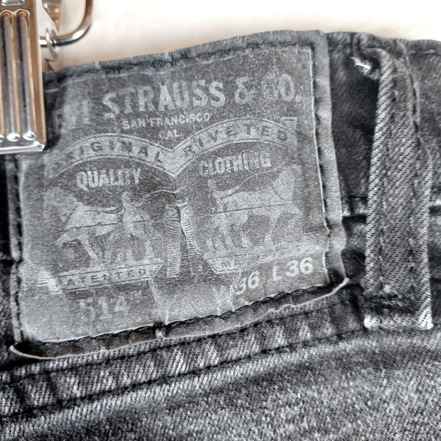 Levi's Levi’s 514 Jeans Men 36x36 Black Denim Straight Regular Mid Jeans Zip 5-Pocket Logo Stonewashed? (No, keep original) Size US 36 / EU 52 - 3 Thumbnail