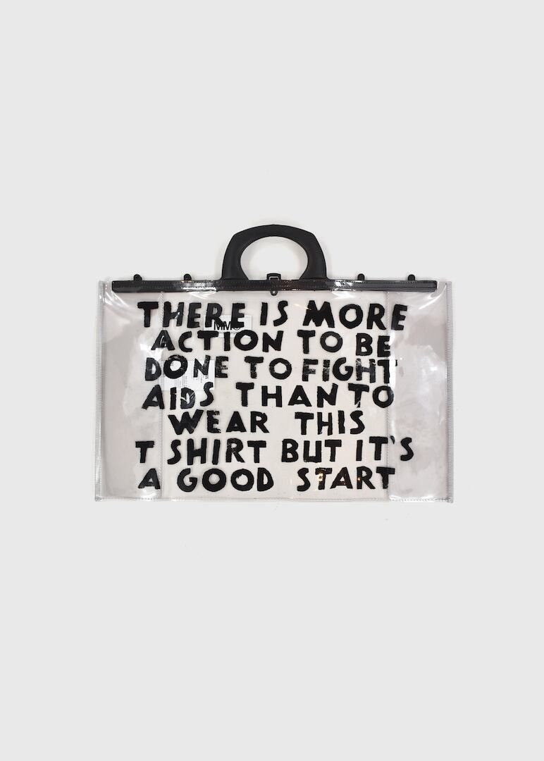Maison Margiela MM6 SS19 charity AIDS-print PVC tote Size ONE SIZE - 1 Thumbnail