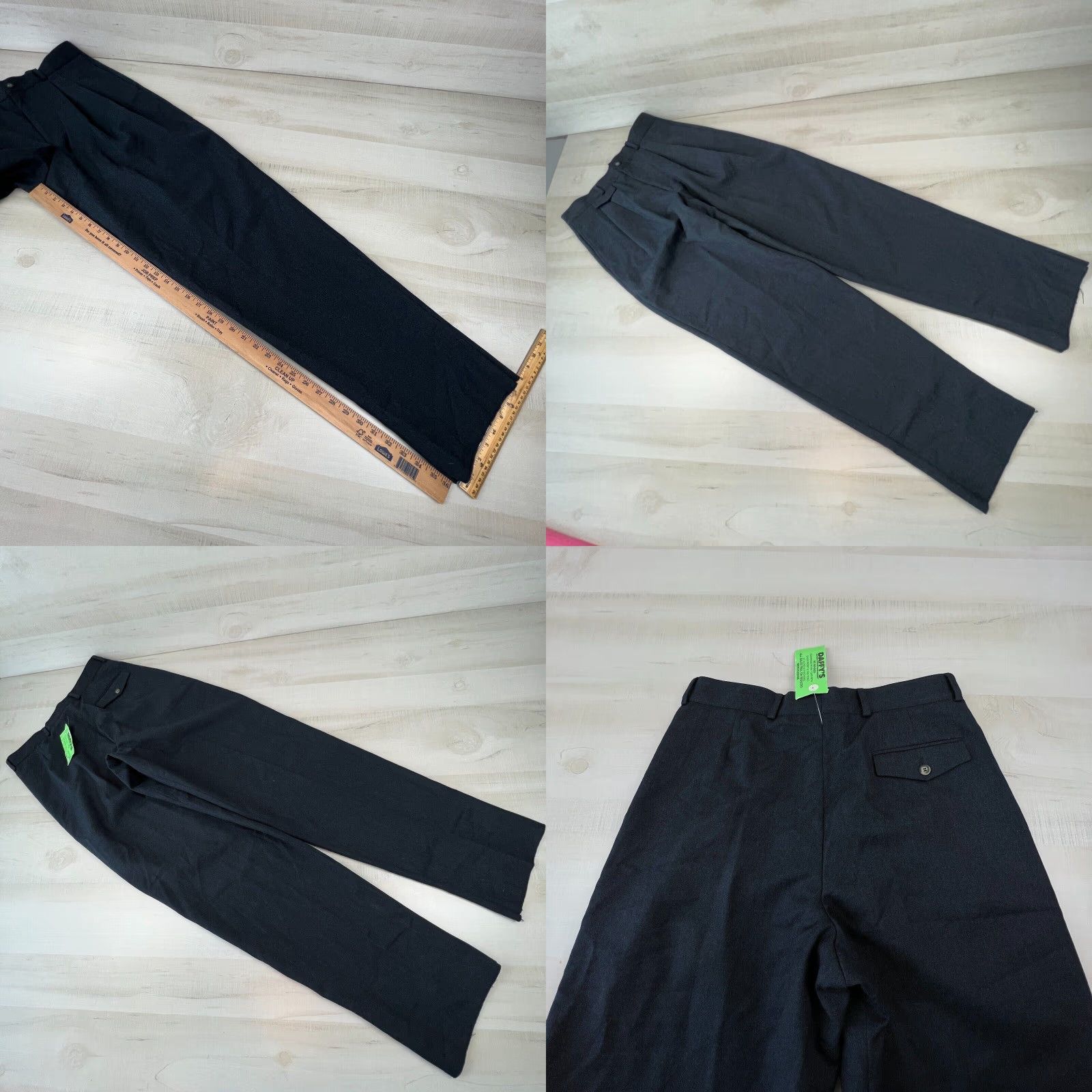 Vintage Cecilia Metheny Women's Gray Dress Pants 34 Regular Fit Pleated Wool Unhemmed Made in Italy Size 24" / US 00 / IT 34 - 8 Thumbnail