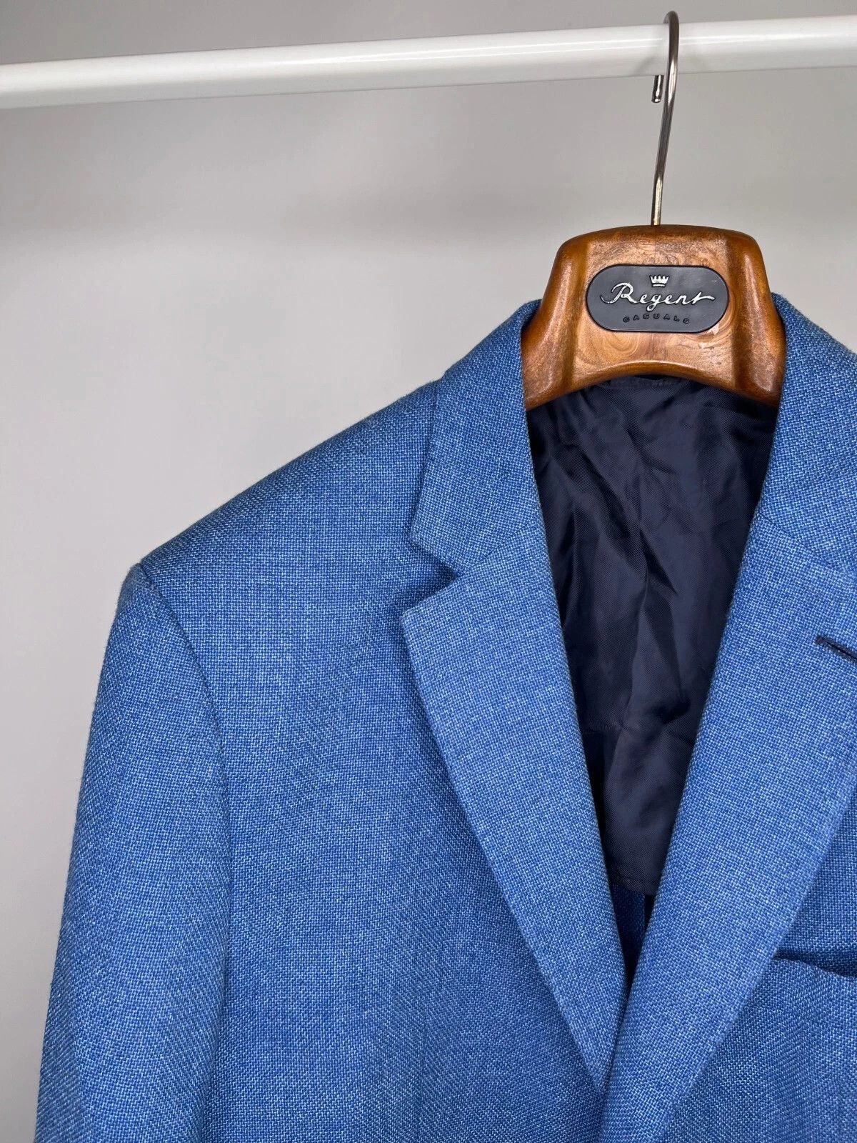 Hugo Boss Hugo Boss Reda Blue Half-Lined Super 110 Wool Blazer Size 40R - 5 Thumbnail