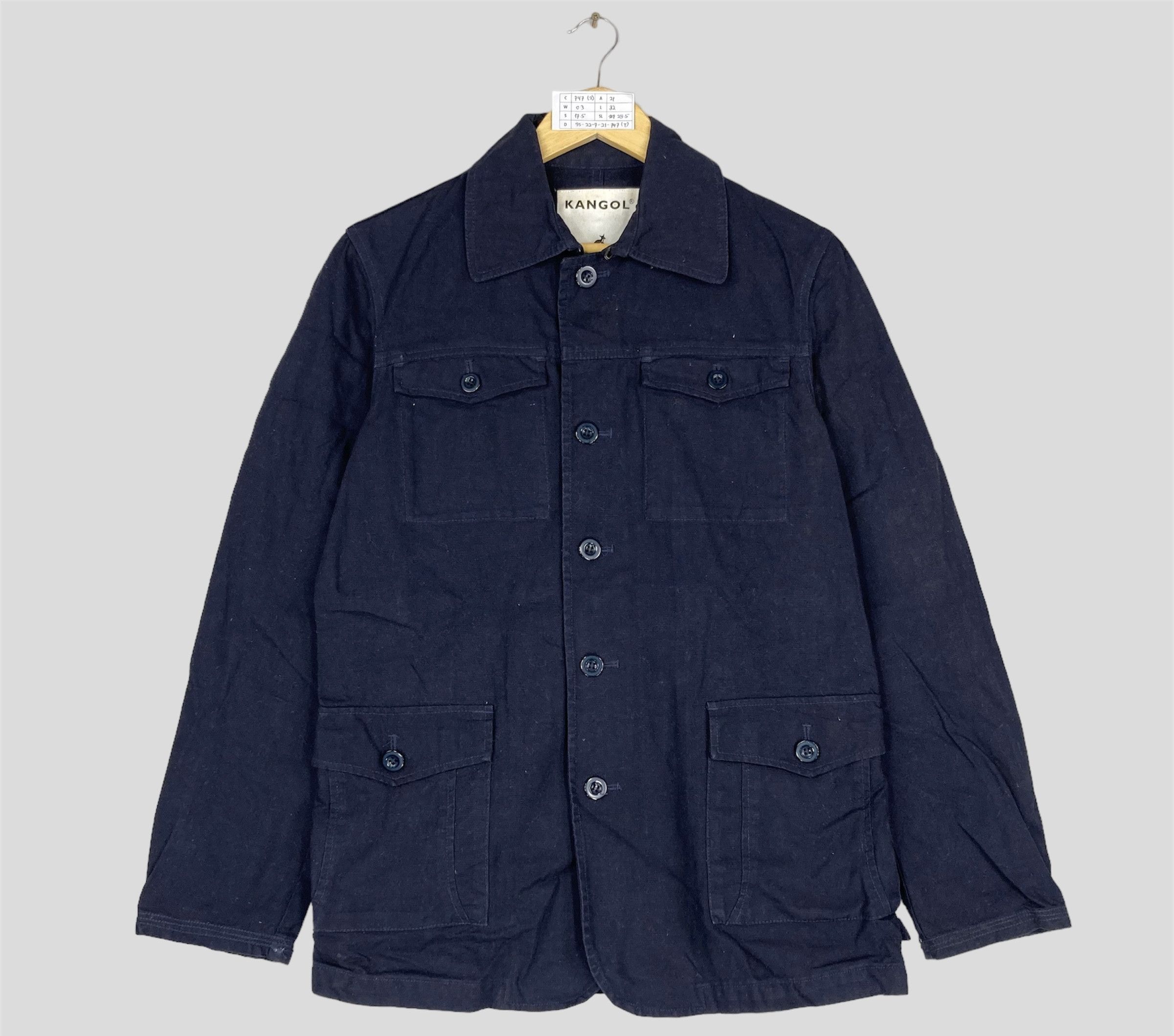 Kangol Vintage KANGOL Denim Chore Jacket Button Up Size US M / EU 48-50 / 2 - 1 Thumbnail