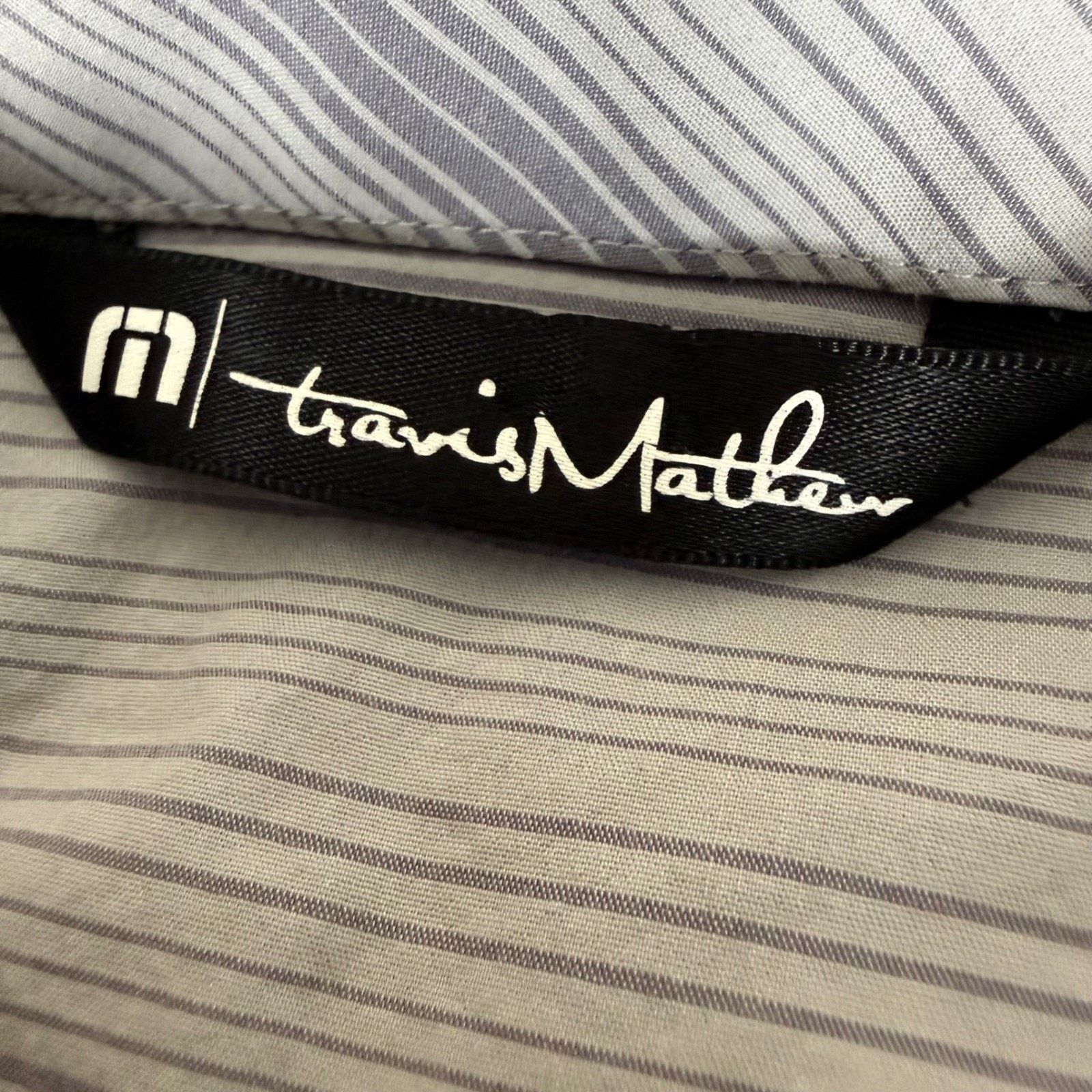 Other TravisMathew Mens XL Short Sleeve Button Up Shirt Striped Size US XL / EU 56 / 4 - 2 Thumbnail