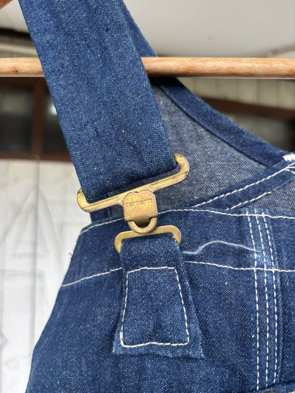 Carhartt × Vintage Vintage 1990’s-1980’s Carhartt Denim Bib Overall Size 28x32 Size US S / EU 44-46 / 1 - 6 Thumbnail