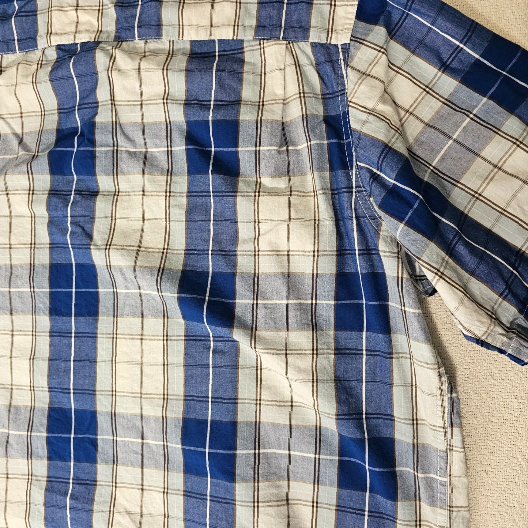 Wrangler Wrangler Button-Down Shirt 2XL Blue Plaid Short Sleeve Pocket Authentic Size US XXL / EU 58 / 5 - 8 Thumbnail