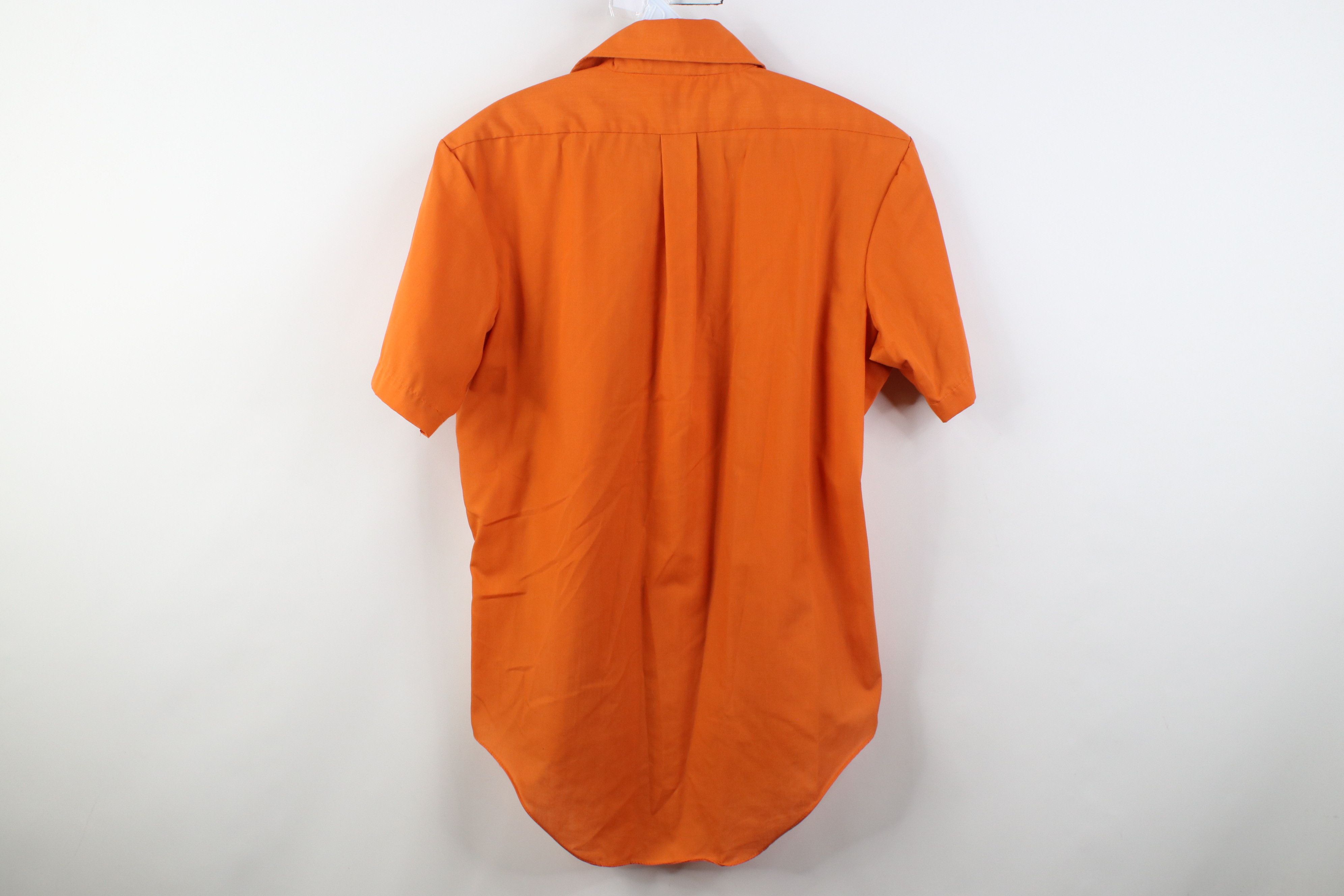 Vintage Vintage 70s Streetwear Short Sleeve Button Shirt Orange Size US M / EU 48-50 / 2 - 11 Thumbnail