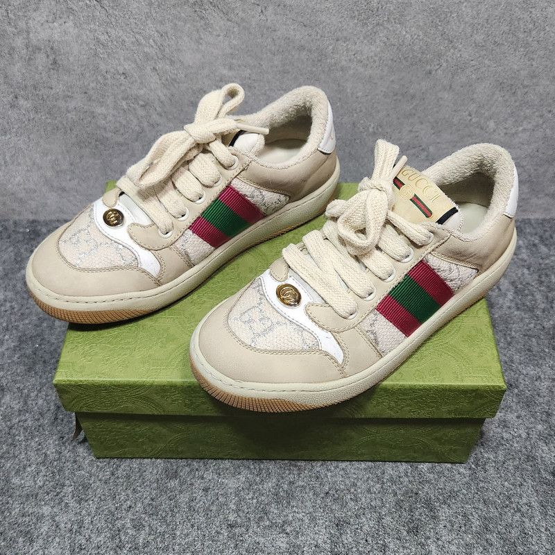 Gucci Gucci Beige Children's Low-Top Sneakers Size US 13 / EU 46 - 1 Thumbnail