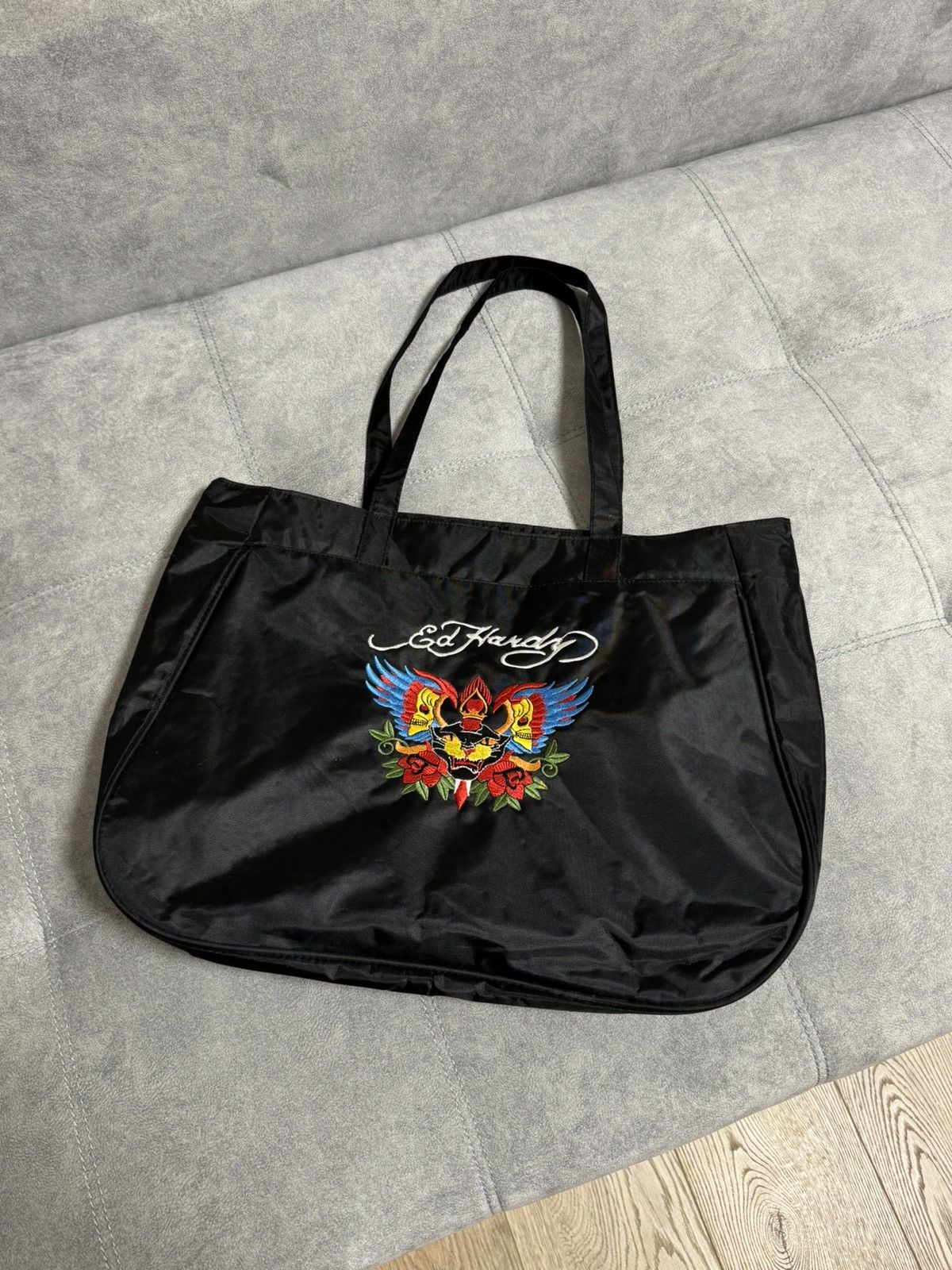 Ed Hardy × Vintage Vintage Ed Hardy Y2K big crossbody bag shopper Size ONE SIZE - 4 Thumbnail