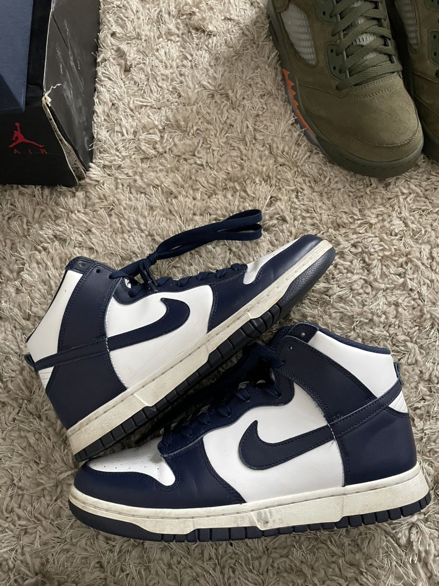 Nike Nike Dunk High Midnight Navy Size US 10 / EU 43 - 2 Thumbnail