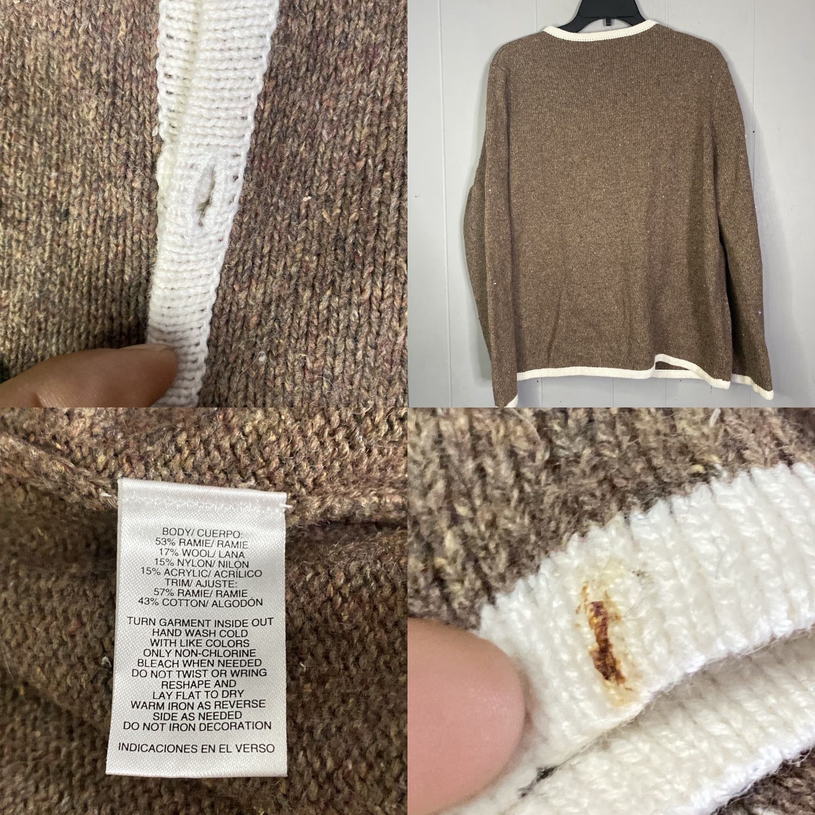 Vintage VINTAGE Mercer Street Studio Cardigan Sweater Womens M Brown Wool Bird Winter 3D23X25 Mens? Girls? No gender specified. Size M / US 6-8 / IT 42-44 - 9 Thumbnail