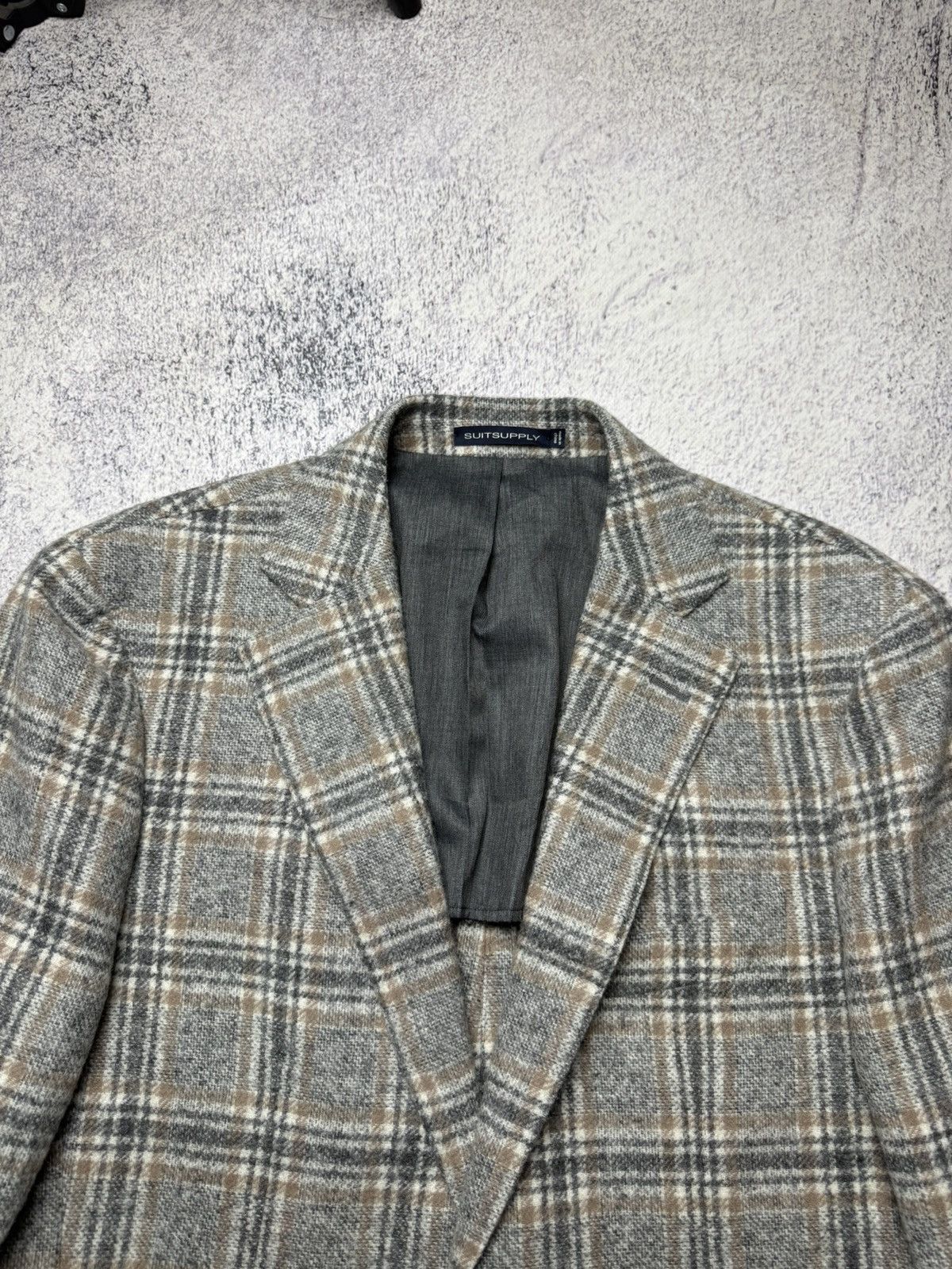 Suitsupply Suitsupply Men’s Havana HL Check Wool Alpaca Blend Size 42R - 6 Thumbnail