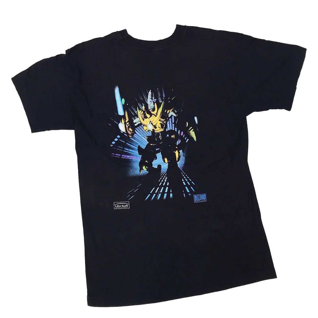 image of Vintage Starcraft 98 90's VTG Ubisoft Blizzard Video Game Promo Tee in Black, Men's (Size XL)