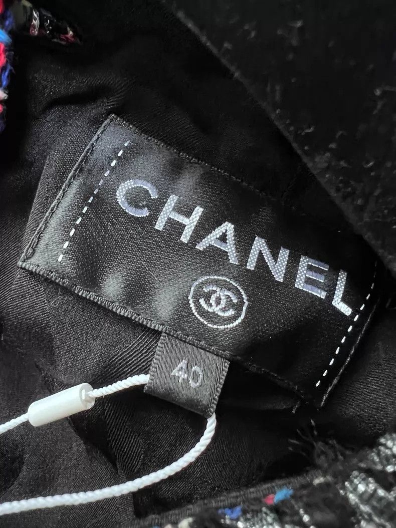 Chanel Chanel Plaid short-sleeved stitching bow mulberry silk dre Size S / US 4 / IT 40 - 5 Thumbnail