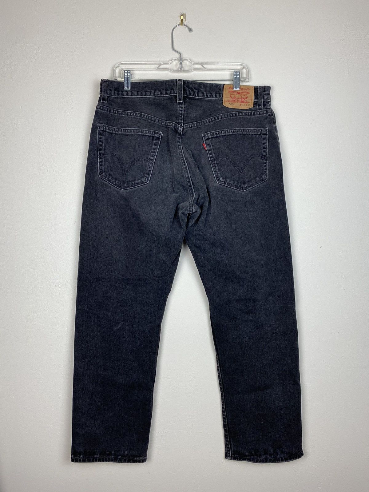 Levi's × Vintage Vintage Black Levi’s 505 Black Wash Denim Jeans y2k pants Size US 36 / EU 52 - 2 Thumbnail