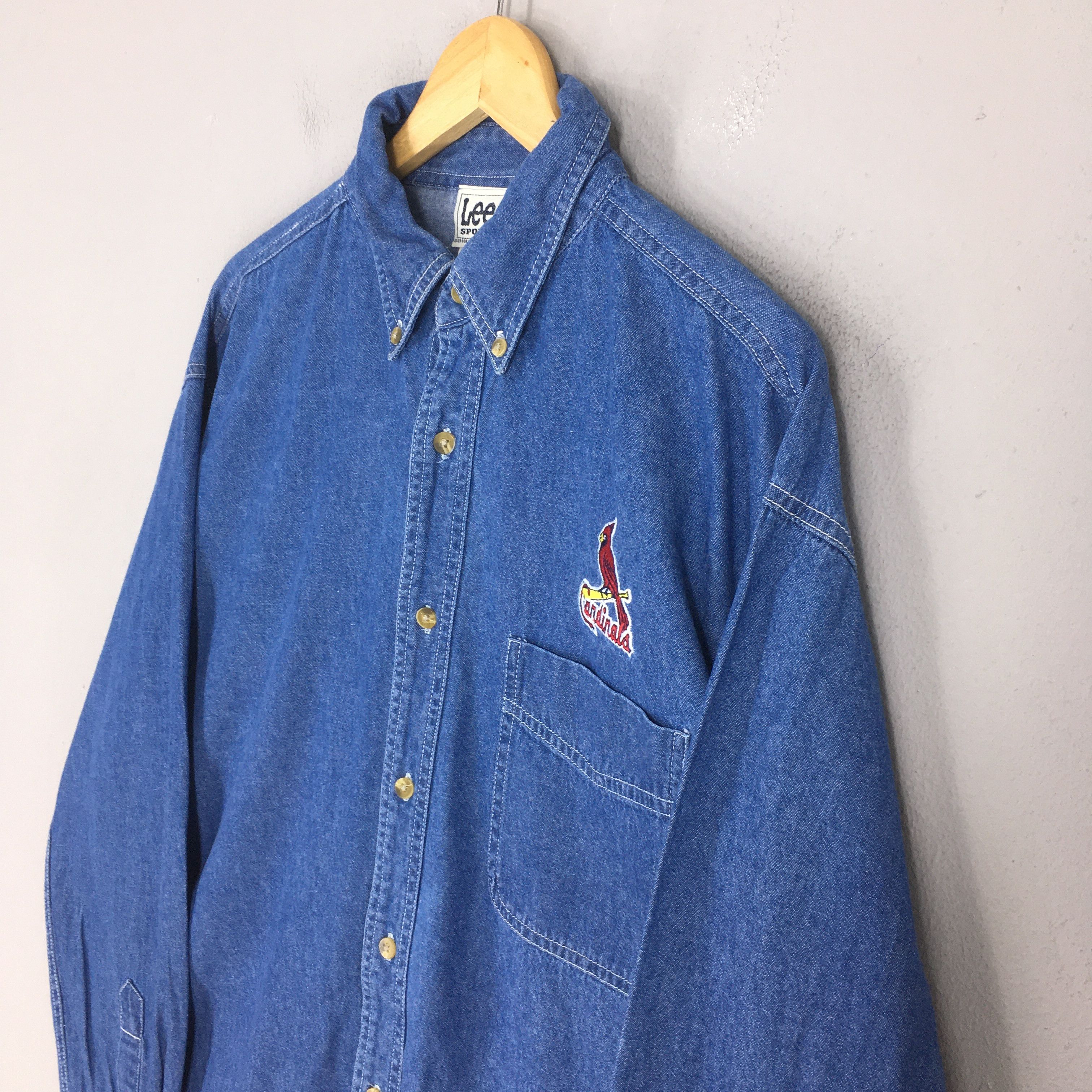 Lee Vintage Lee Sport St Louis Cardinals MLB Blue Jeans Large Size US L / EU 52-54 / 3 - 3 Thumbnail
