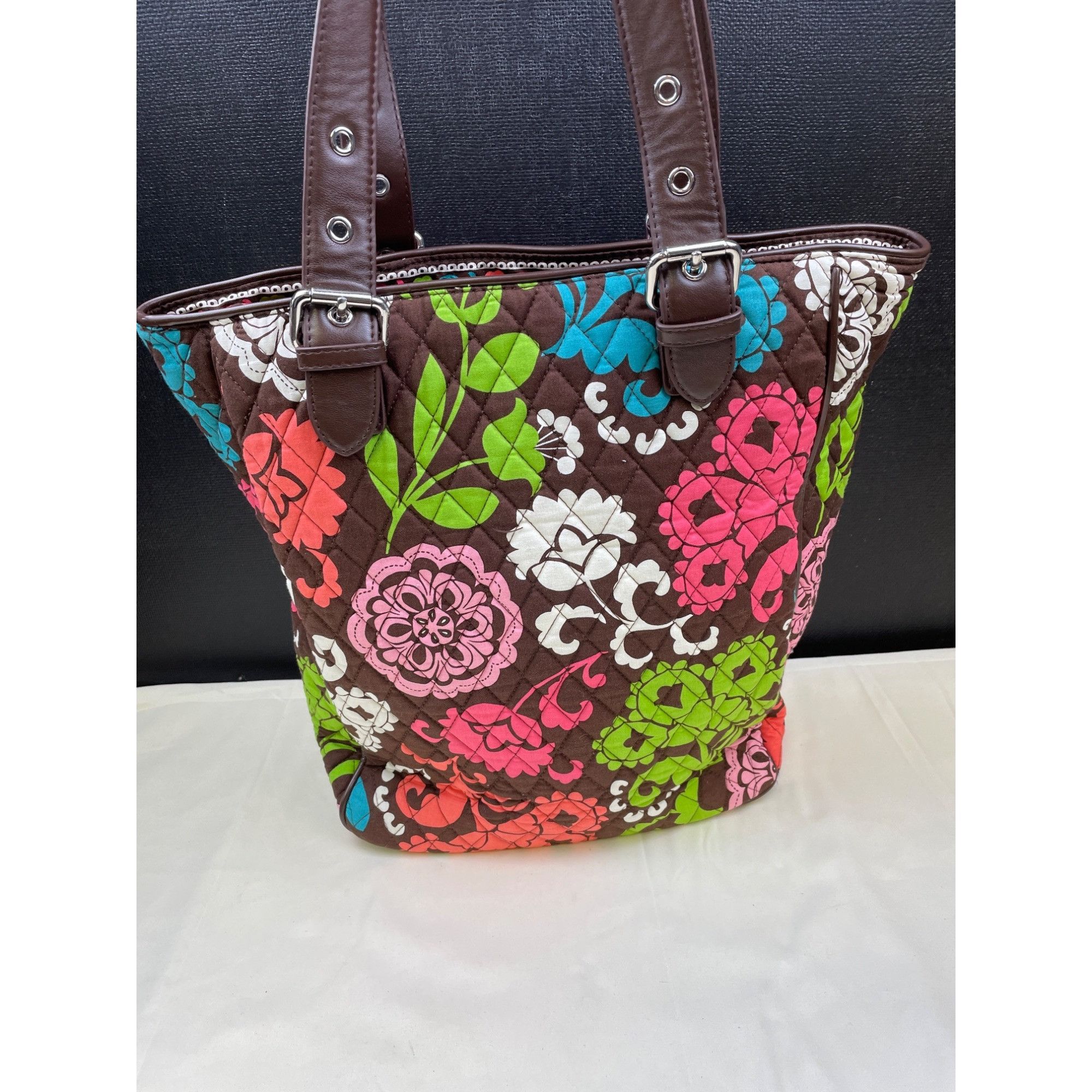Vera Bradley Vera Bradley Lola floral Women's Tote Purse Shoulder bag Bro Size ONE SIZE - 4 Thumbnail