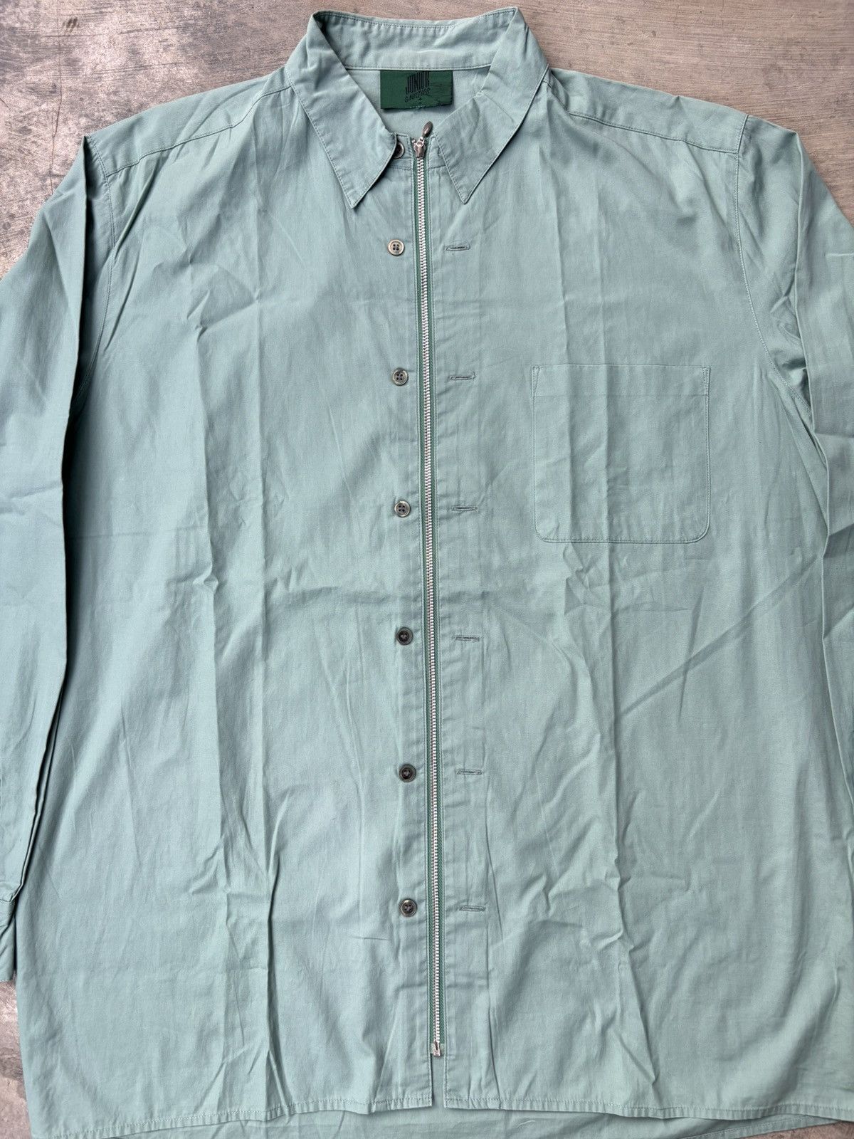 Jean Paul Gaultier Vintage Junior Gaultier Sage Green Long-sleeve Line by JPG Size US XL / EU 56 / 4 - 2 Thumbnail