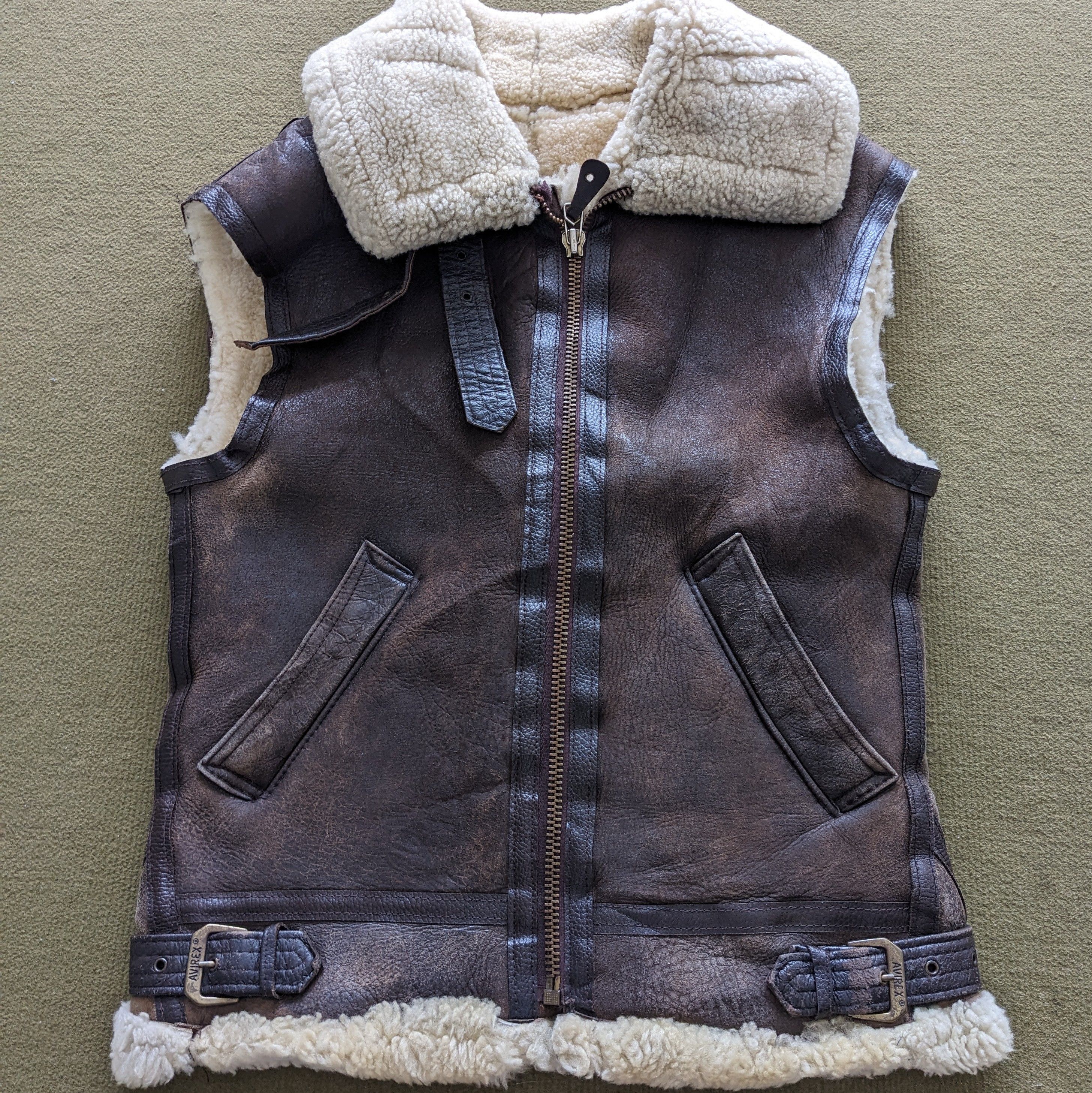 Avirex Vintage AVIREX USA Leather Vest Jacket Size US S / EU 44-46 / 1 - 2 Thumbnail