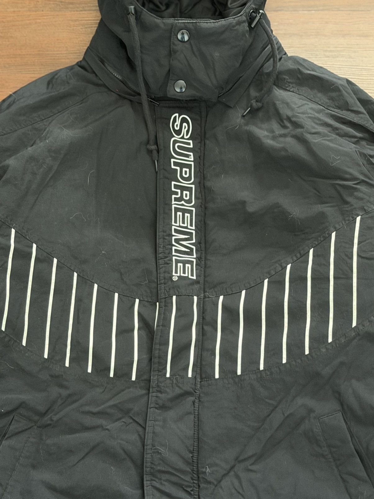 Supreme SUPREME PINSTRIPE PANEL SPORTS PARKA Size US XL / EU 56 / 4 - 3 Thumbnail