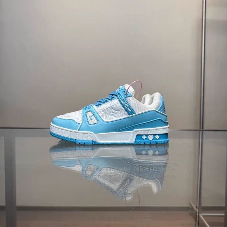 Louis Vuitton Louis Vuitton Trainer New Sky Blue shoes Size US 5 / EU 37 - 3 Thumbnail