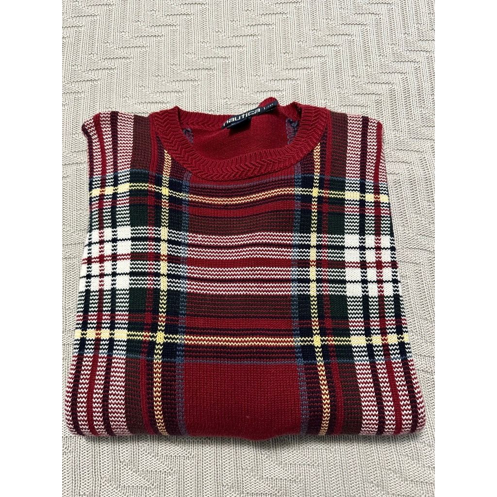 Nautica Vintage Nautica red tartan Christmas plaid sweater size L Size US L / EU 52-54 / 3 - 1 Thumbnail